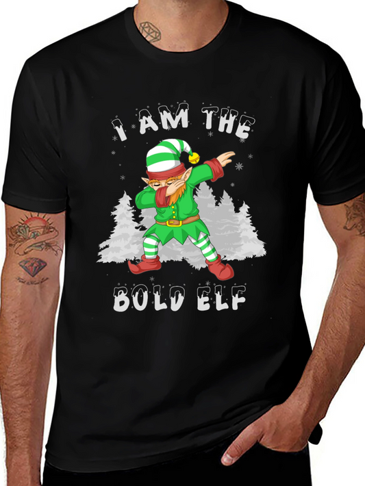 Bold Elf Dabbing Christmas T-Shirt - Holiday Fun