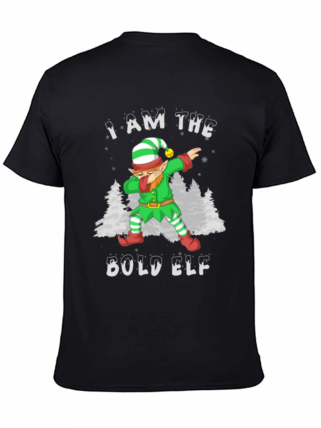 Bold Elf Dabbing Christmas T-Shirt - Holiday Fun