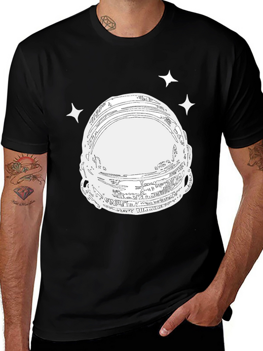 Astronaut Helmet Graphic Tee - Space Explorer T-Shirt