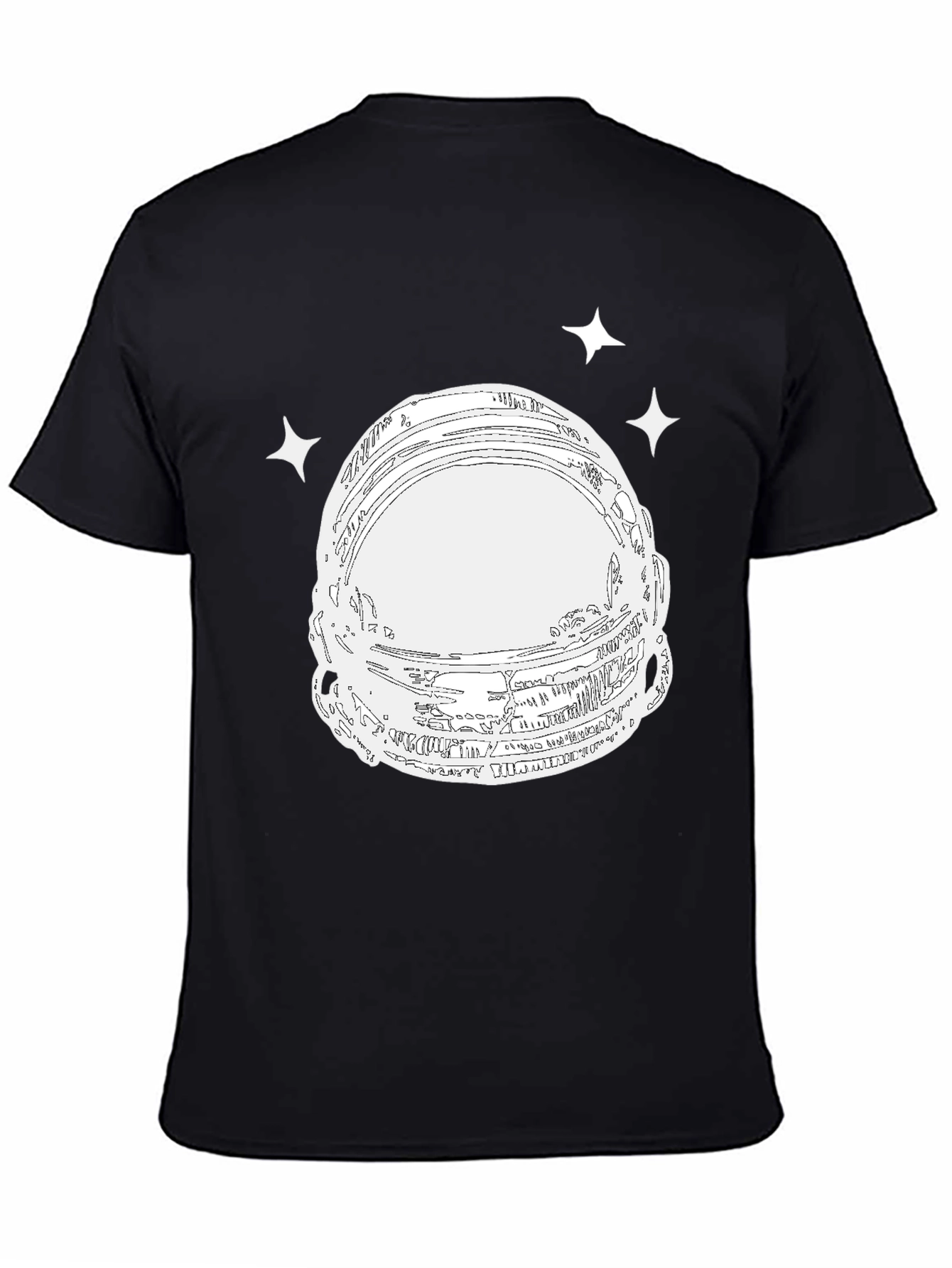 Astronaut Helmet Graphic Tee - Space Explorer T-Shirt