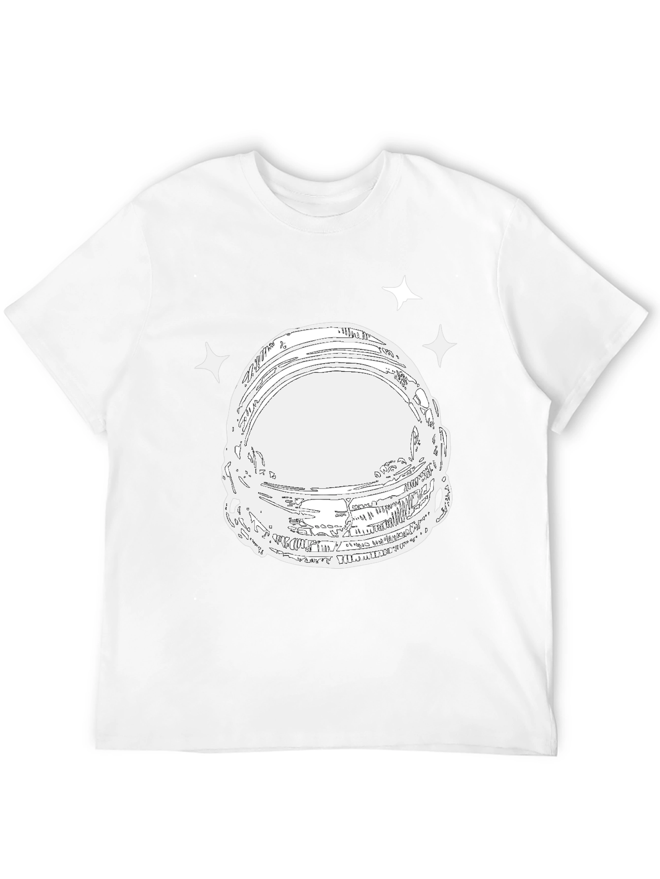 Astronaut Helmet Graphic Tee - Space Explorer T-Shirt