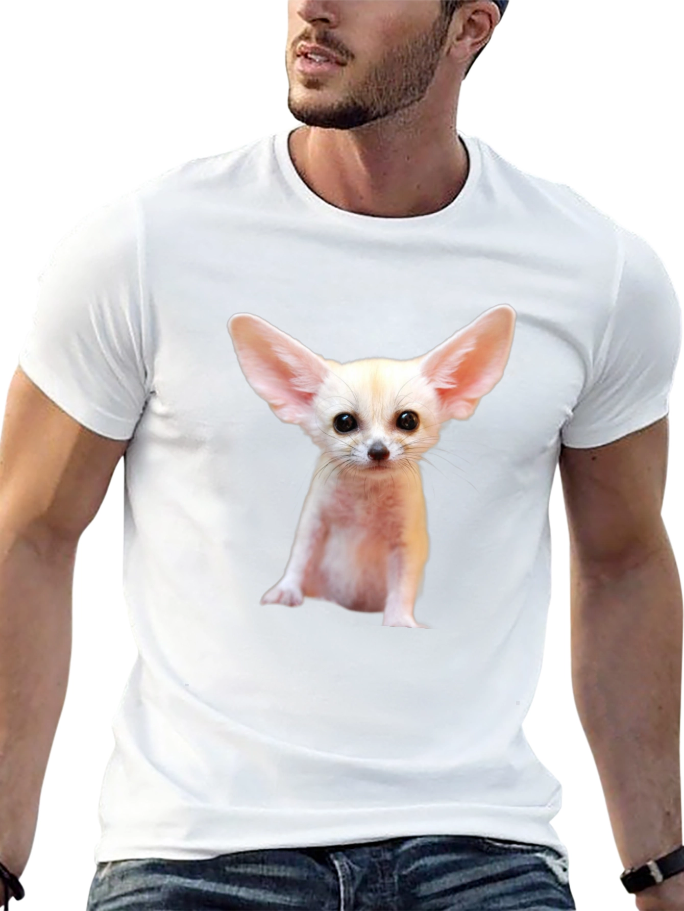 Fennec Fox Graphic Tee - Black Unisex T-Shirt