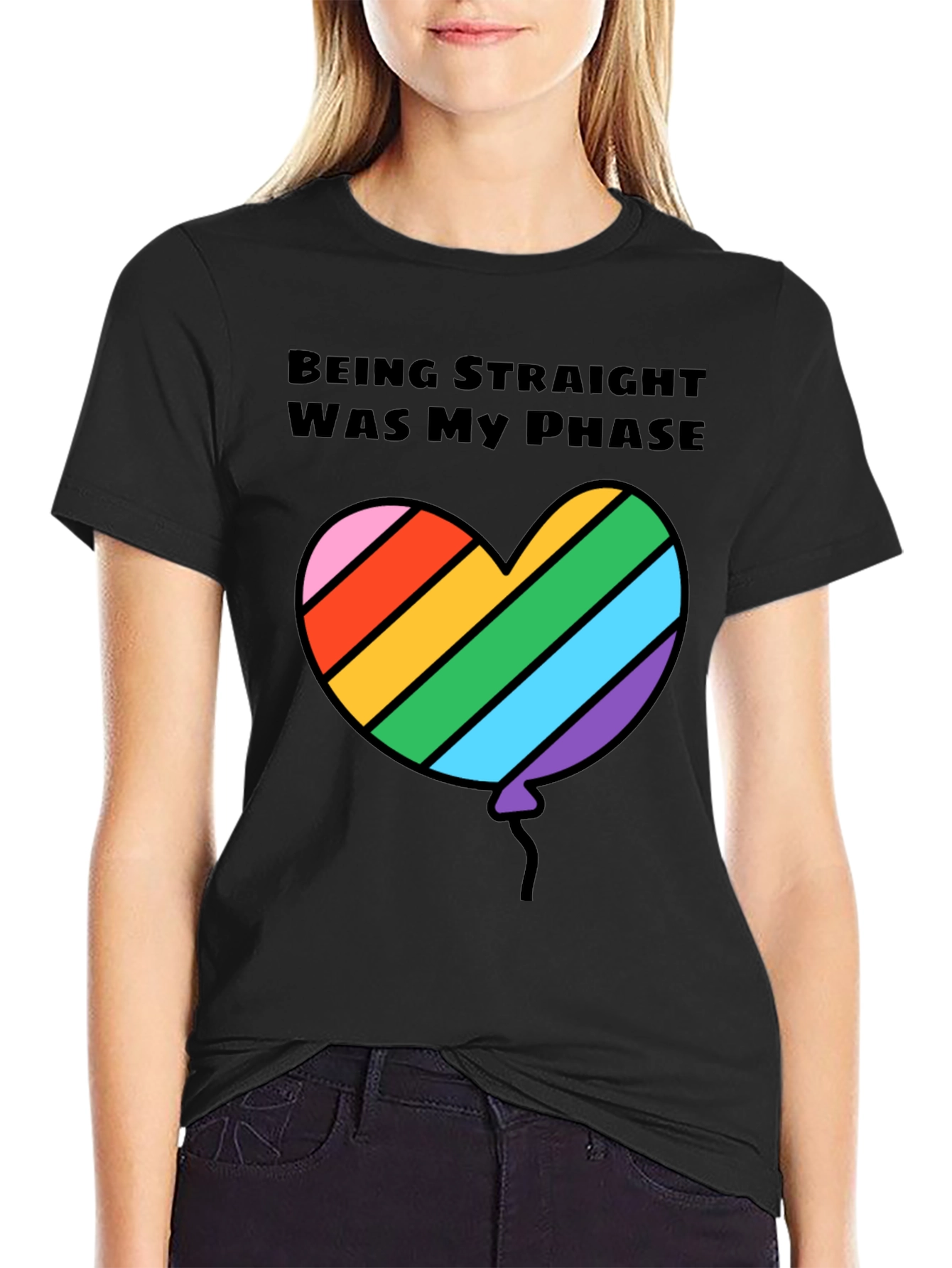 Gay Pride LGBTQ+ Rainbow Heart Balloon T-Shirt