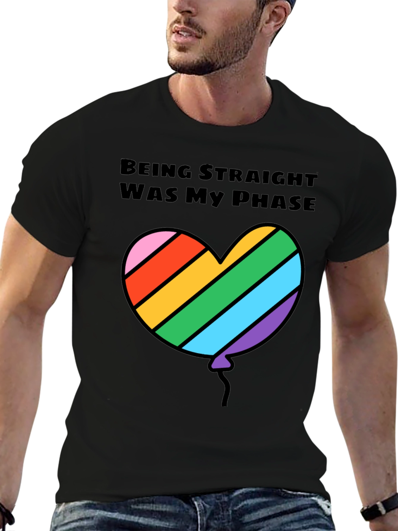 Gay Pride LGBTQ+ Rainbow Heart Balloon T-Shirt
