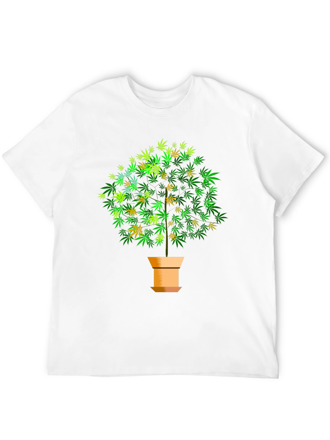 Marijuana Tree Graphic Black T-Shirt