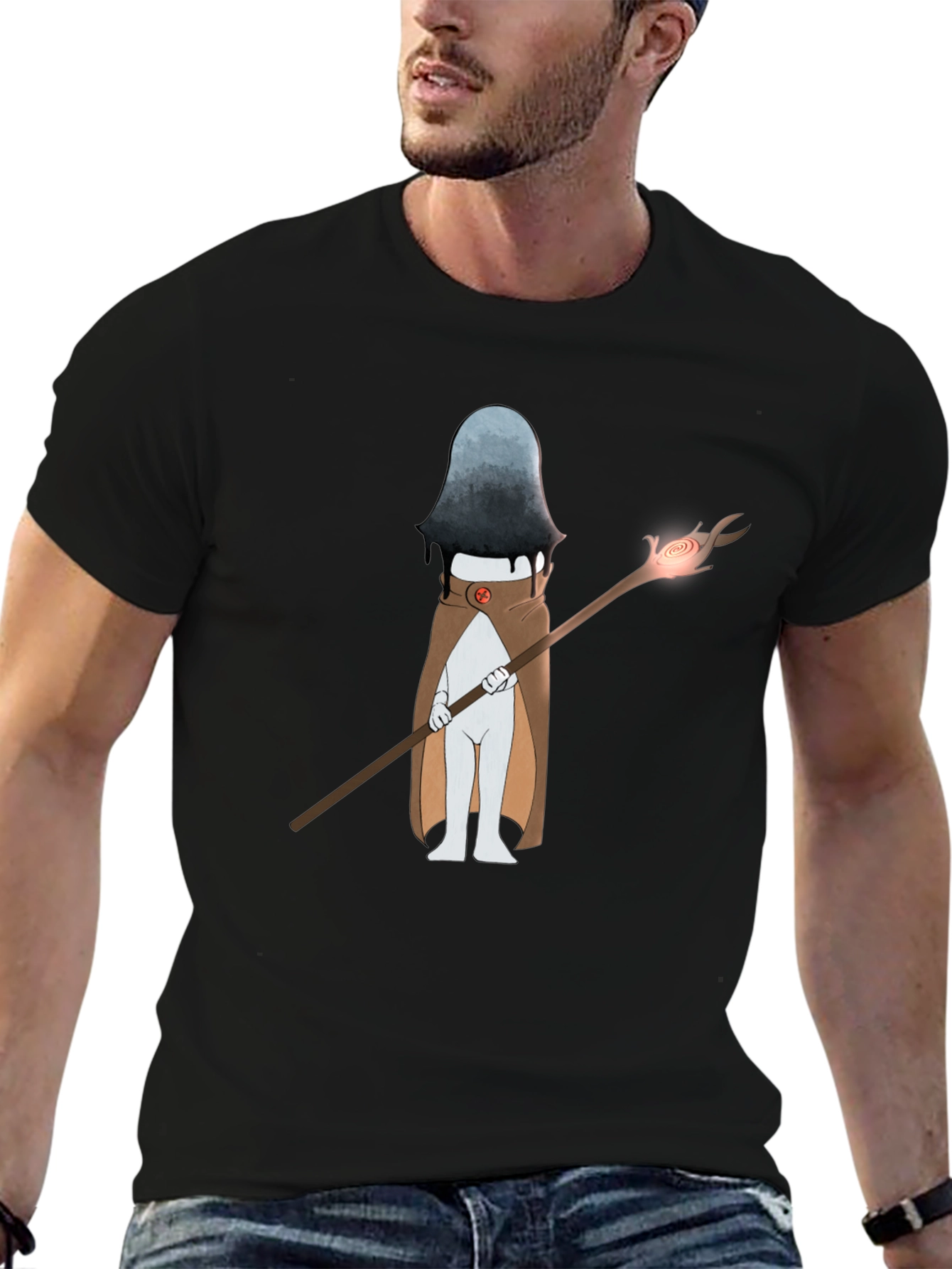 Mage Graphic Print T-Shirt - Black