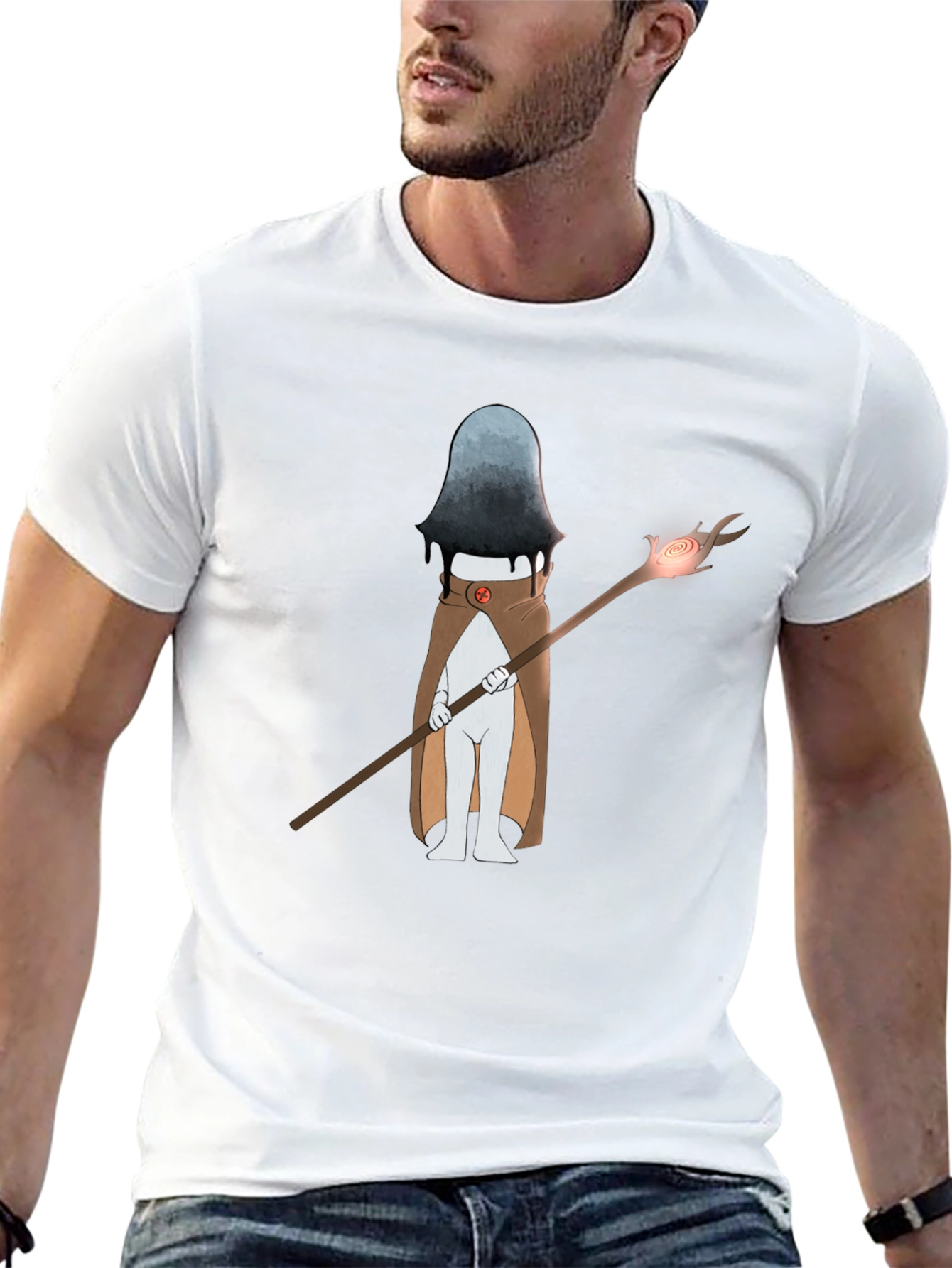Mage Graphic Print T-Shirt - Black