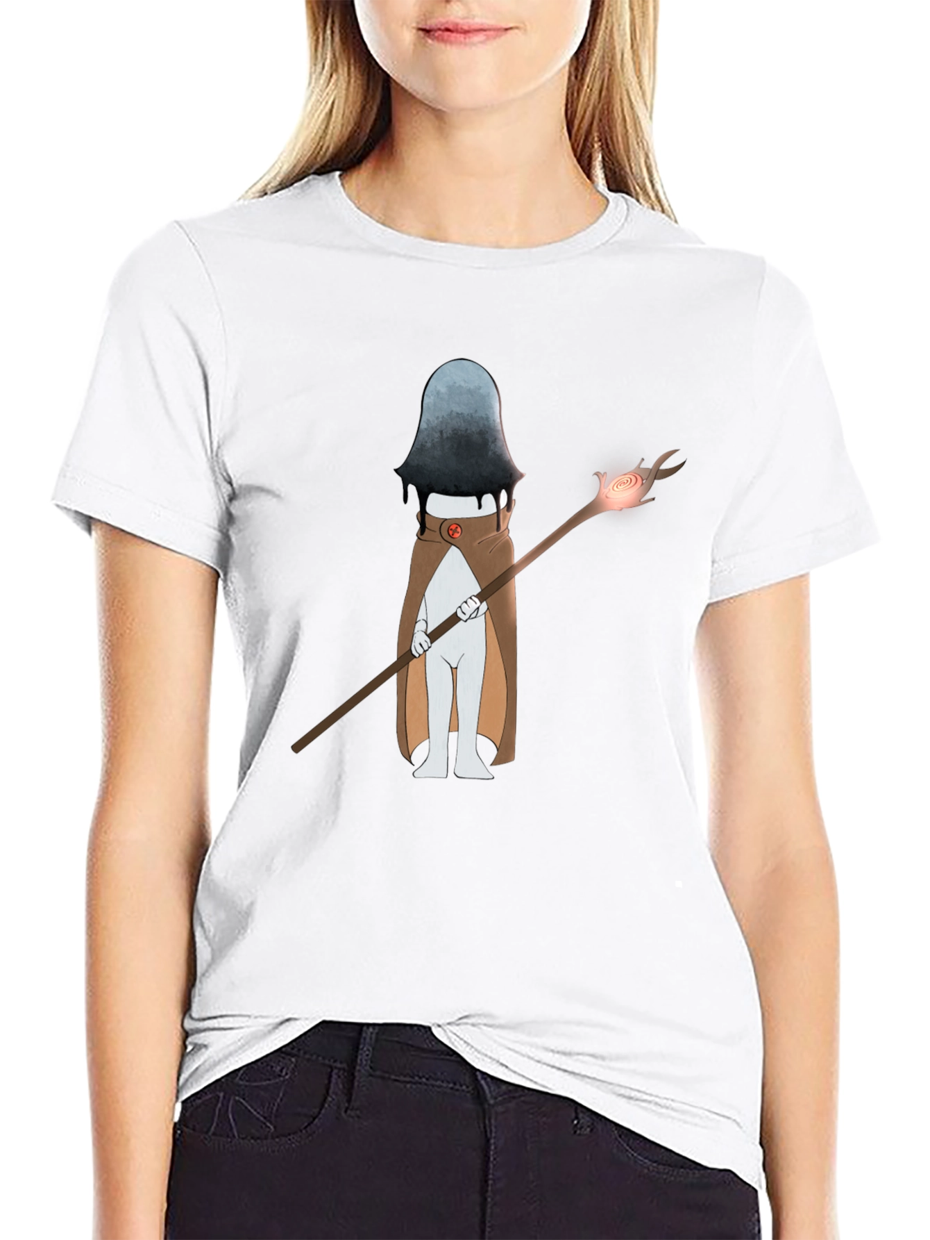 Mage Graphic Print T-Shirt - Black