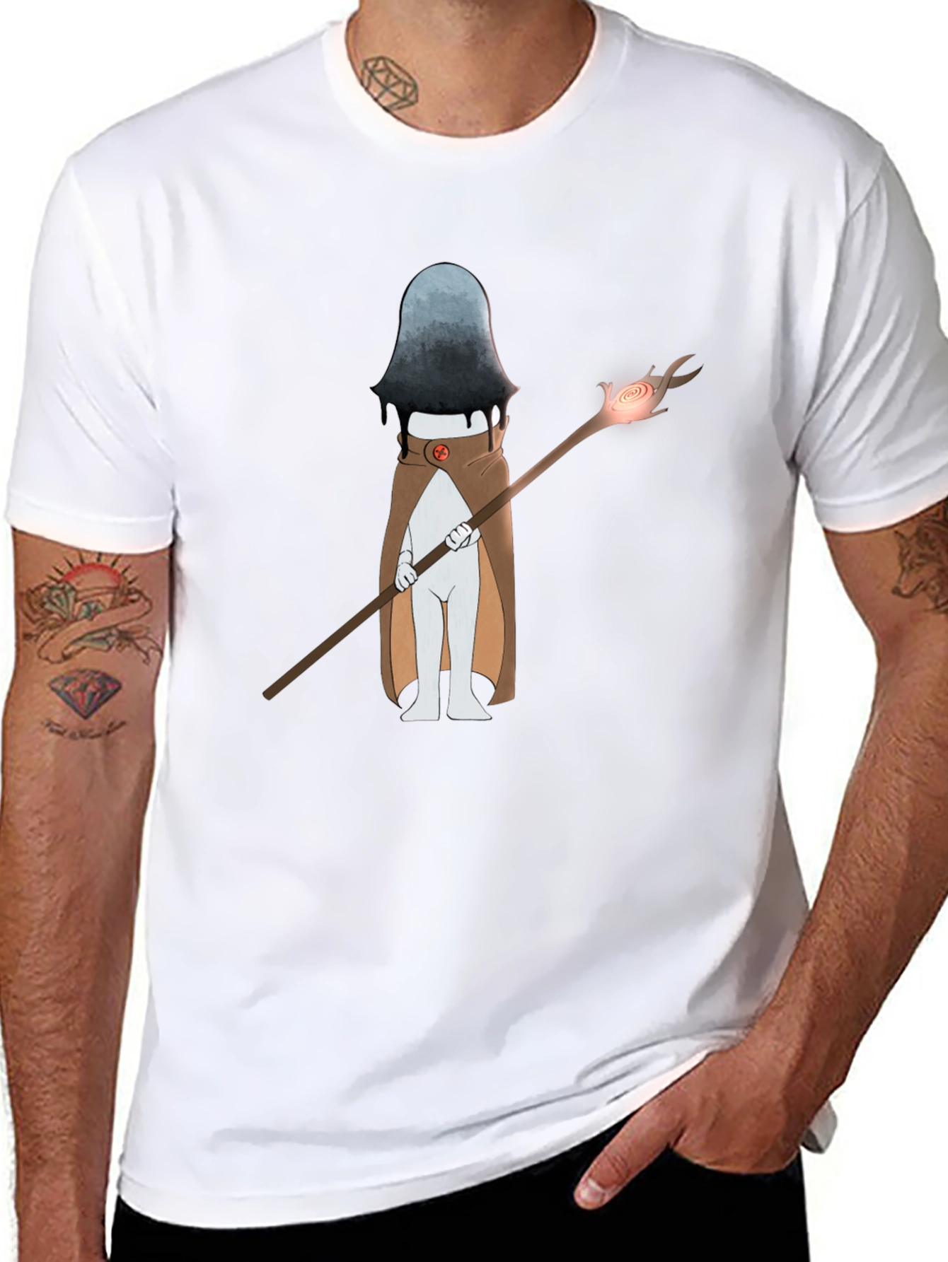 Mage Graphic Print T-Shirt - Black