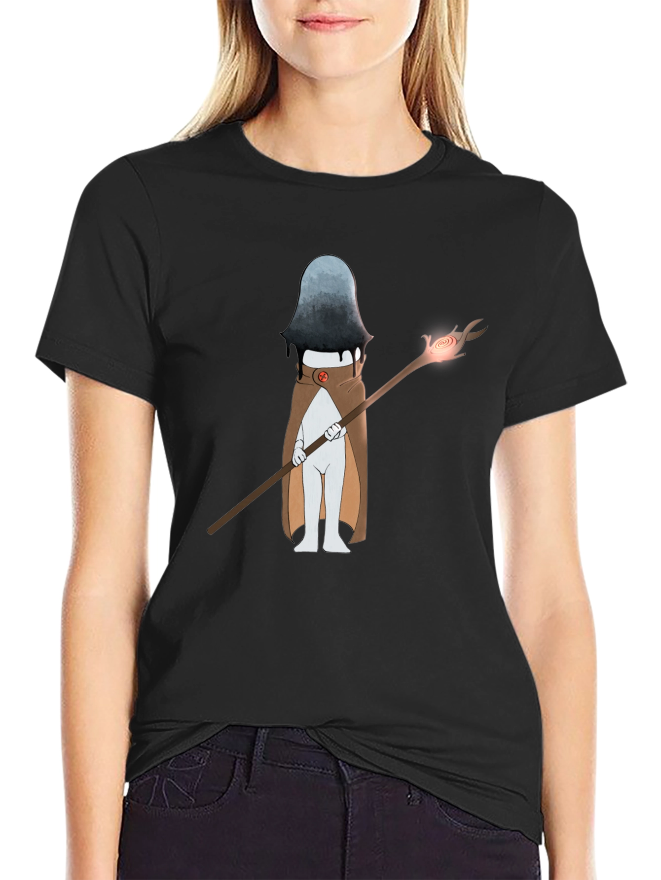 Mage Graphic Print T-Shirt - Black