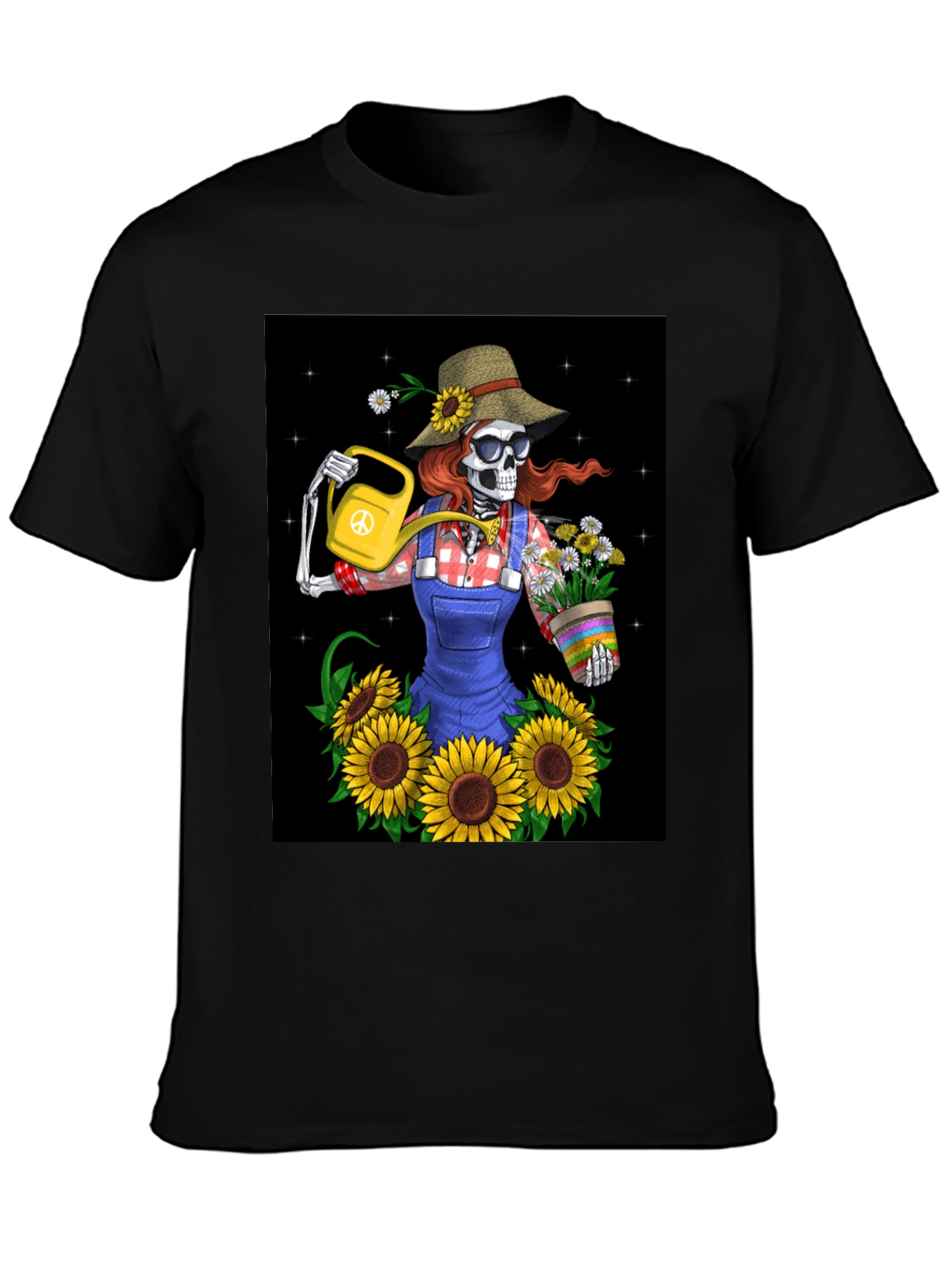 Skeleton Gardener Graphic T-Shirt