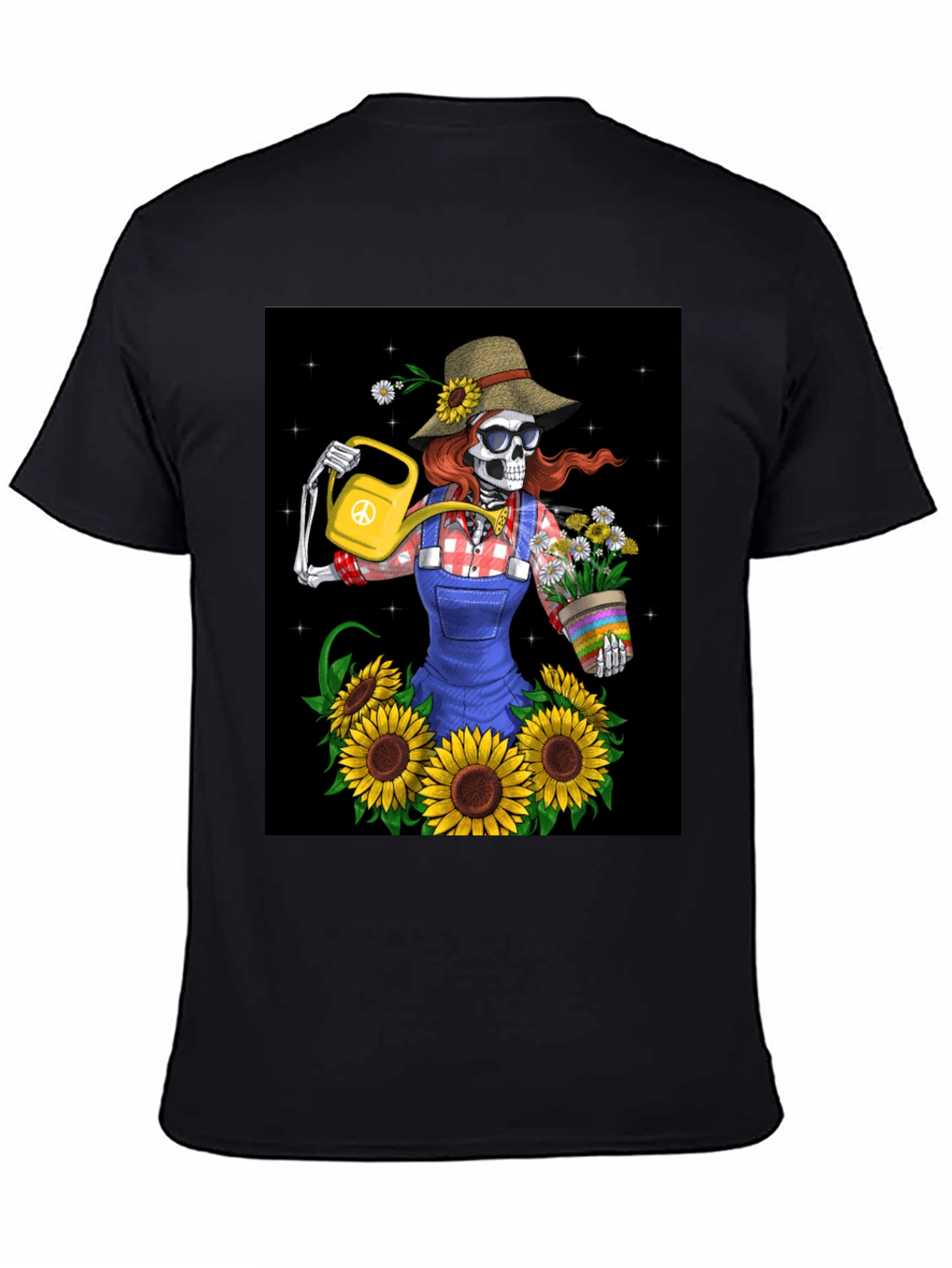 Skeleton Gardener Graphic T-Shirt