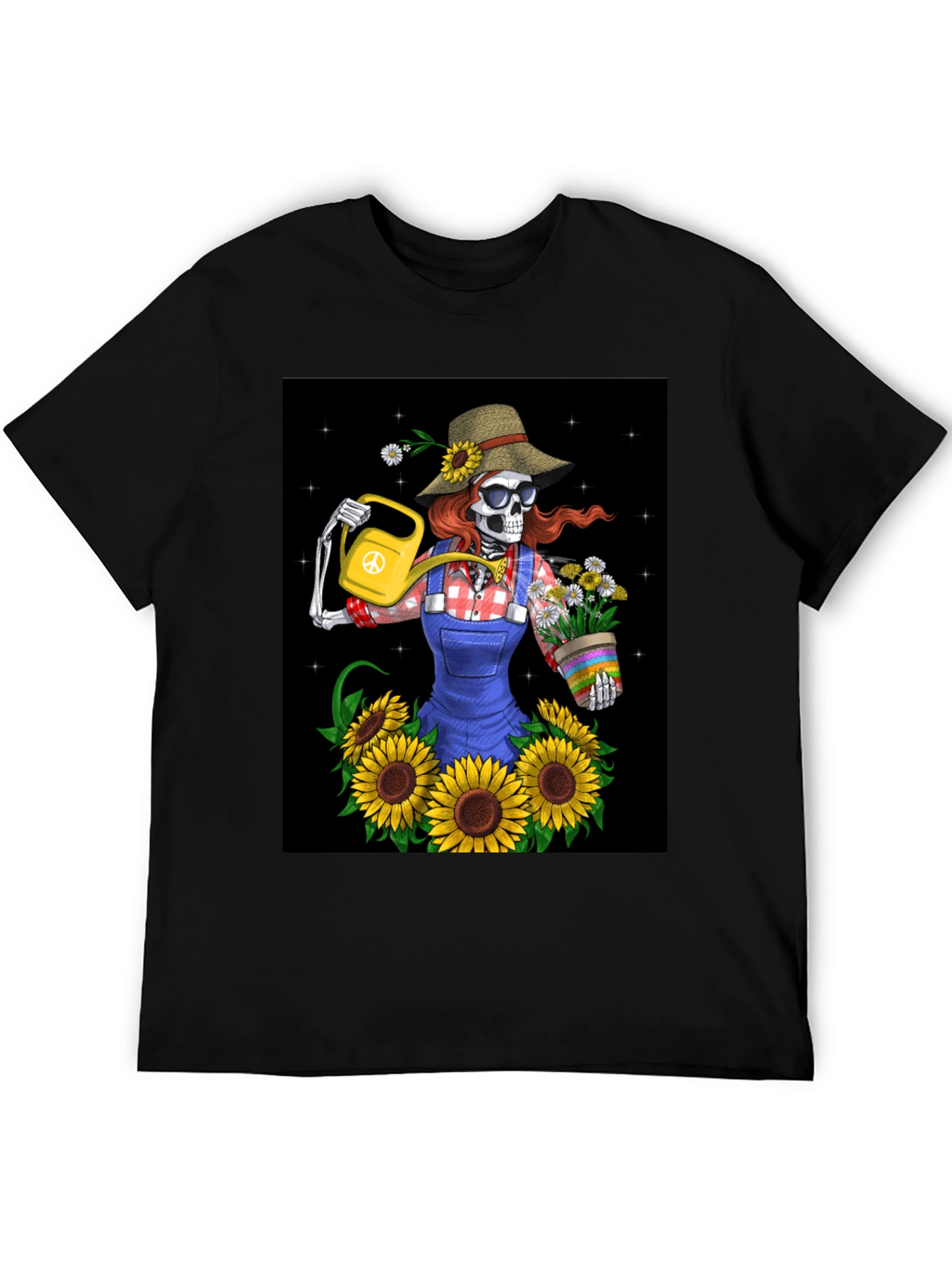 Skeleton Gardener Graphic T-Shirt