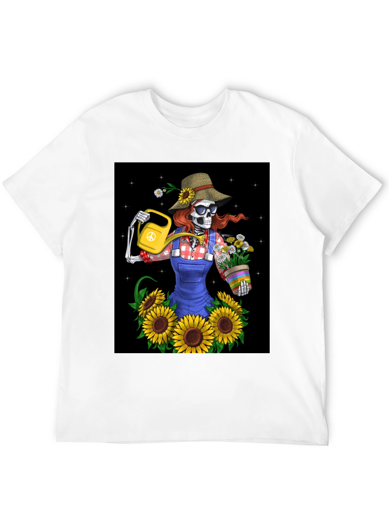 Skeleton Gardener Graphic T-Shirt