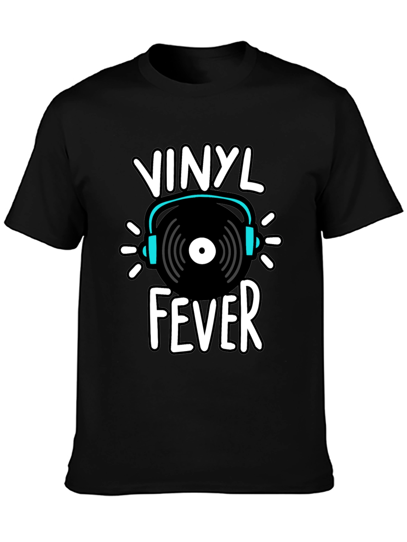 Vinyl Fever Graphic Tee - Music Lover Shirt