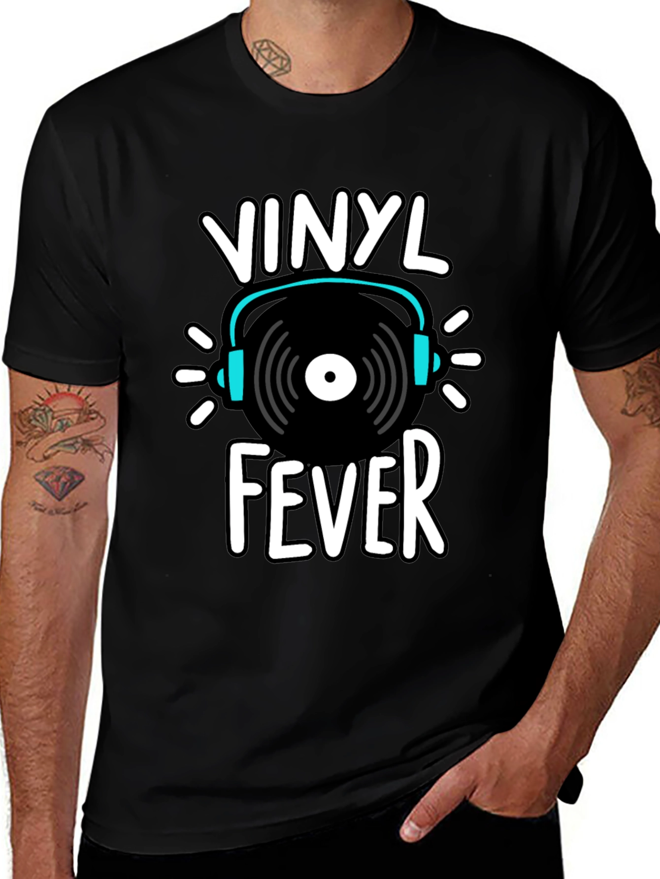 Vinyl Fever Graphic Tee - Music Lover Shirt