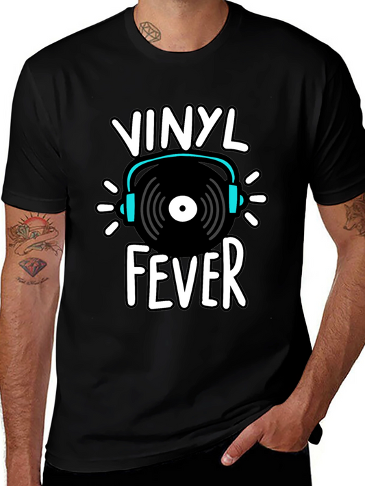 Vinyl Fever Graphic Tee - Music Lover Shirt
