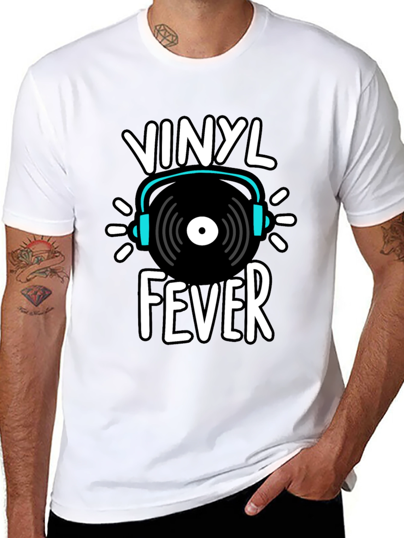 Vinyl Fever Graphic Tee - Music Lover Shirt