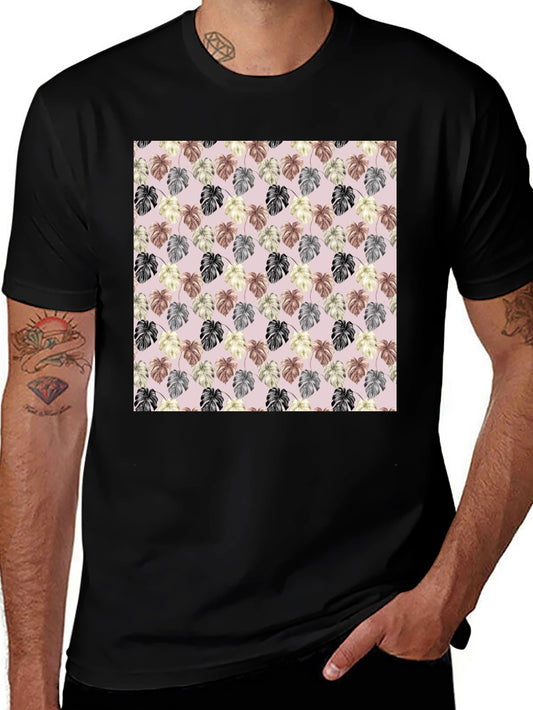 Tropical Leaf Print T-Shirt