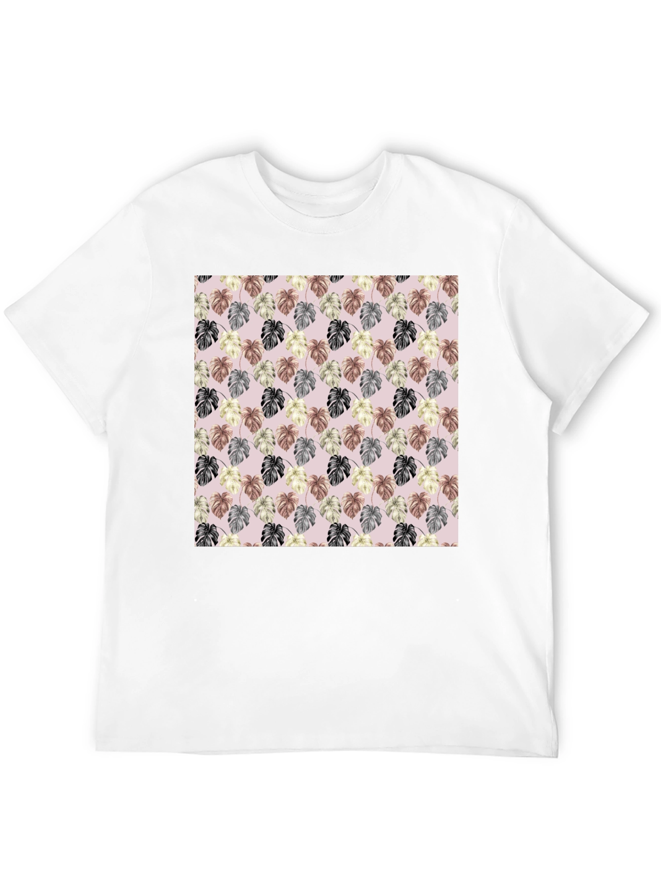 Tropical Leaf Print T-Shirt