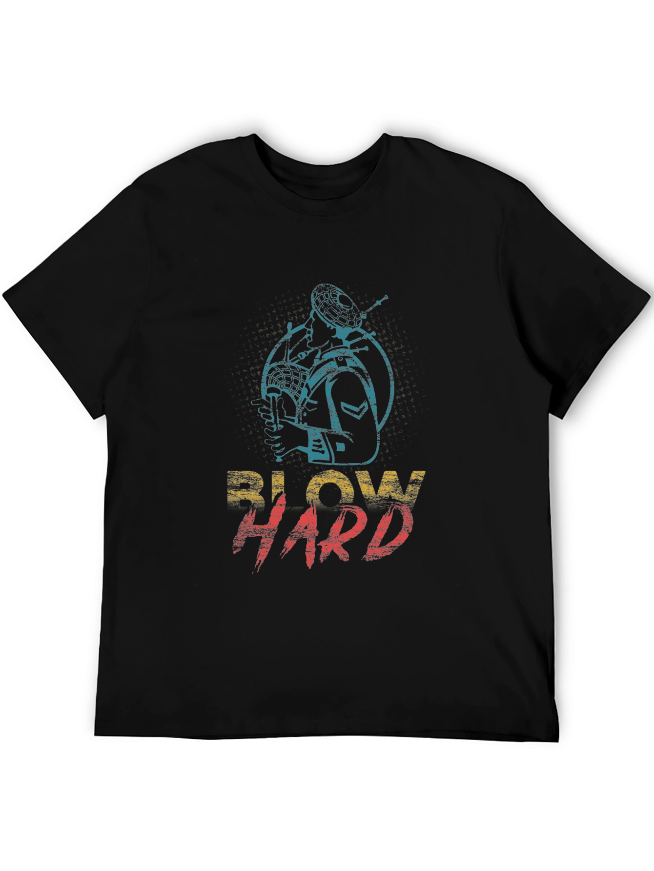 Blow Hard Bagpipe Graphic Tee - Novelty Musician T-Shirt
