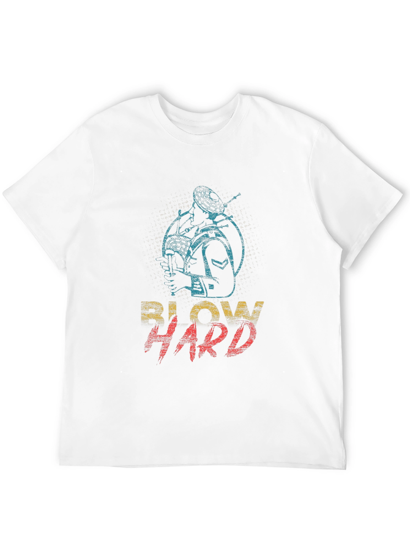 Blow Hard Bagpipe Graphic Tee - Novelty Musician T-Shirt