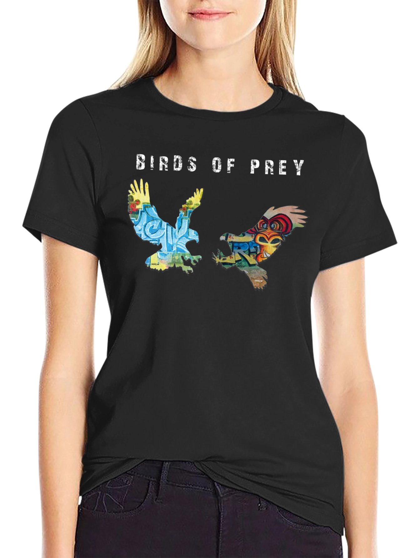 Birds of Prey Graphic T-Shirt Black