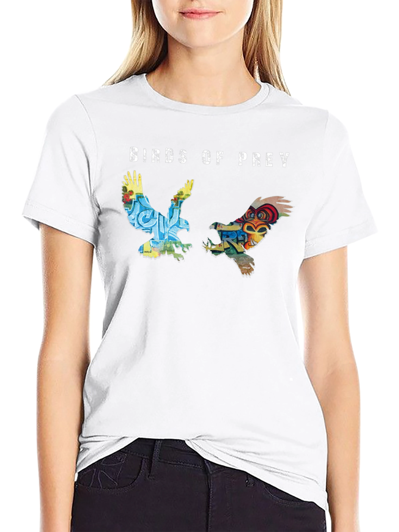 Birds of Prey Graphic T-Shirt Black