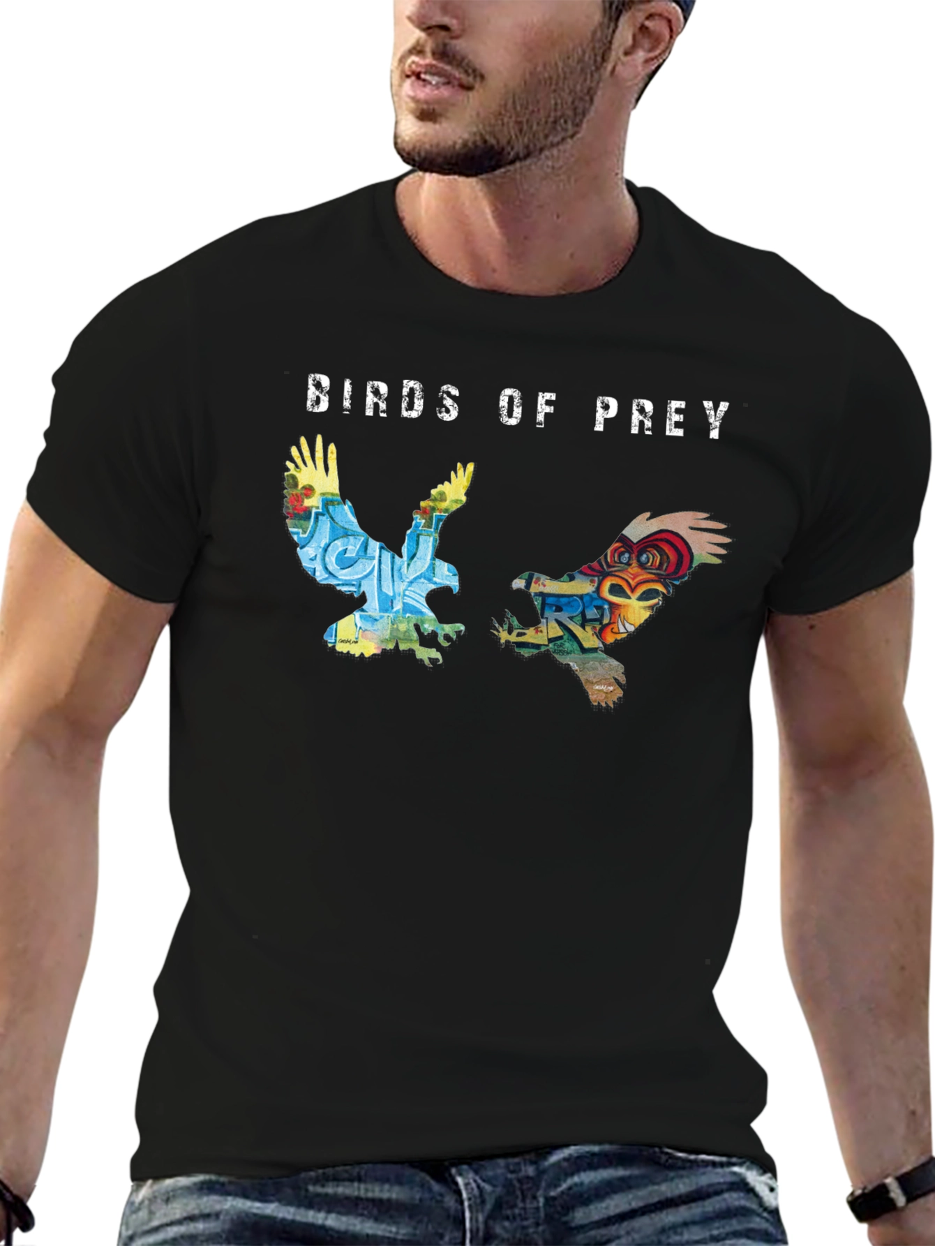 Birds of Prey Graphic T-Shirt Black