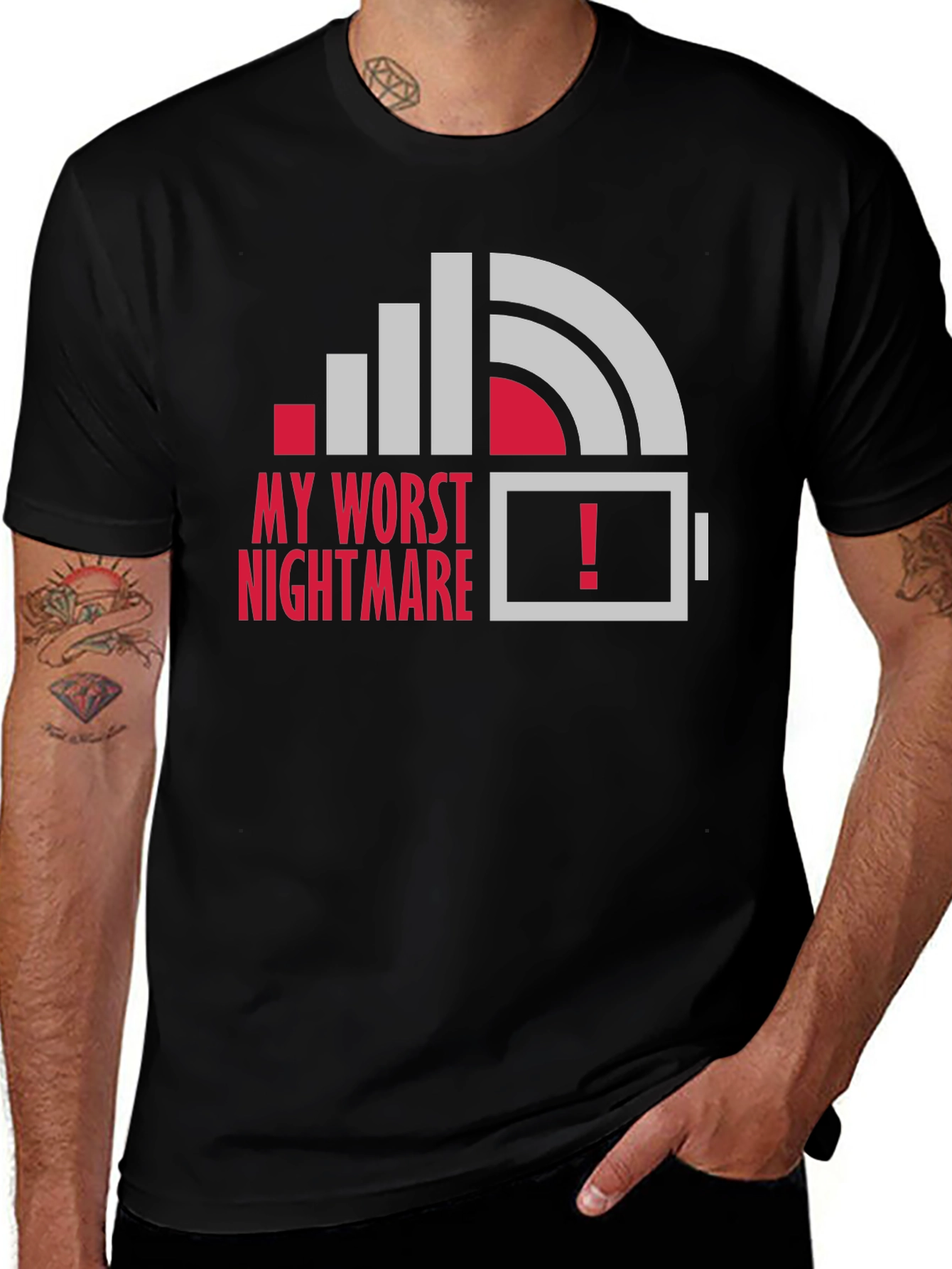 My Worst Nightmare Low Battery Graphic T-Shirt