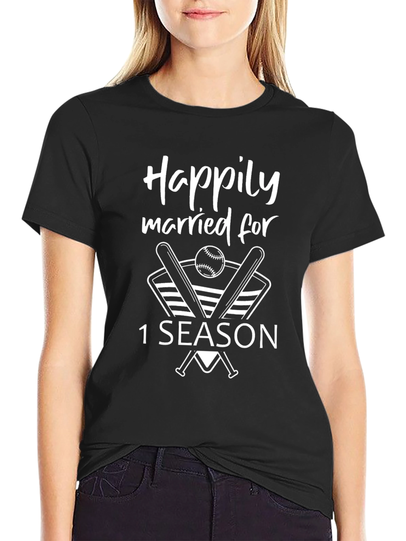 Happily Married Baseball T-Shirt