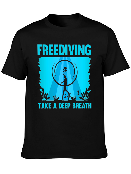 Freediving Take a Deep Breath Graphic T-Shirt