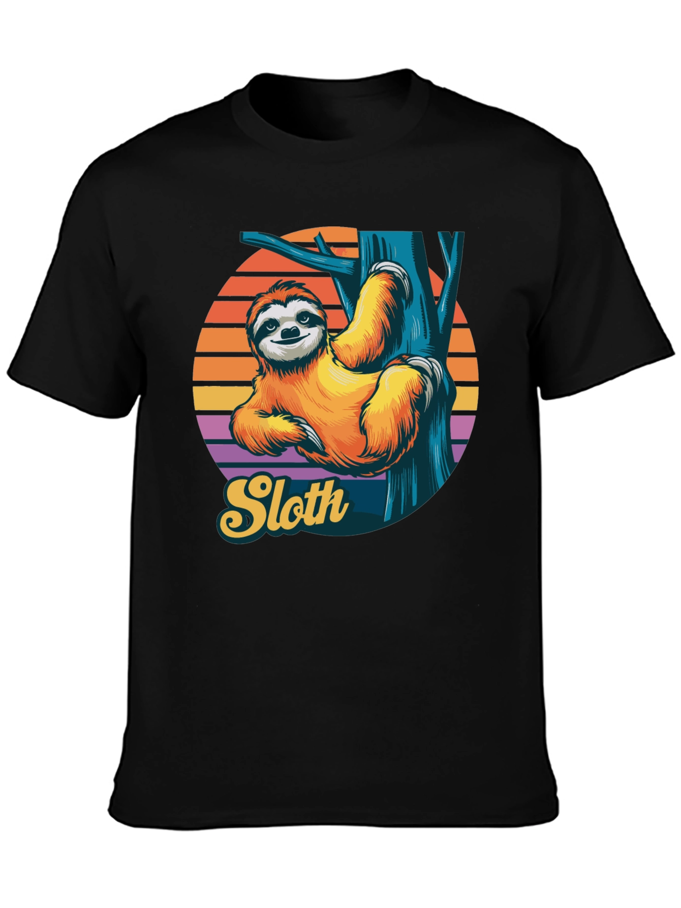 Sloth Graphic Tee - Relaxed Retro Style Shirt