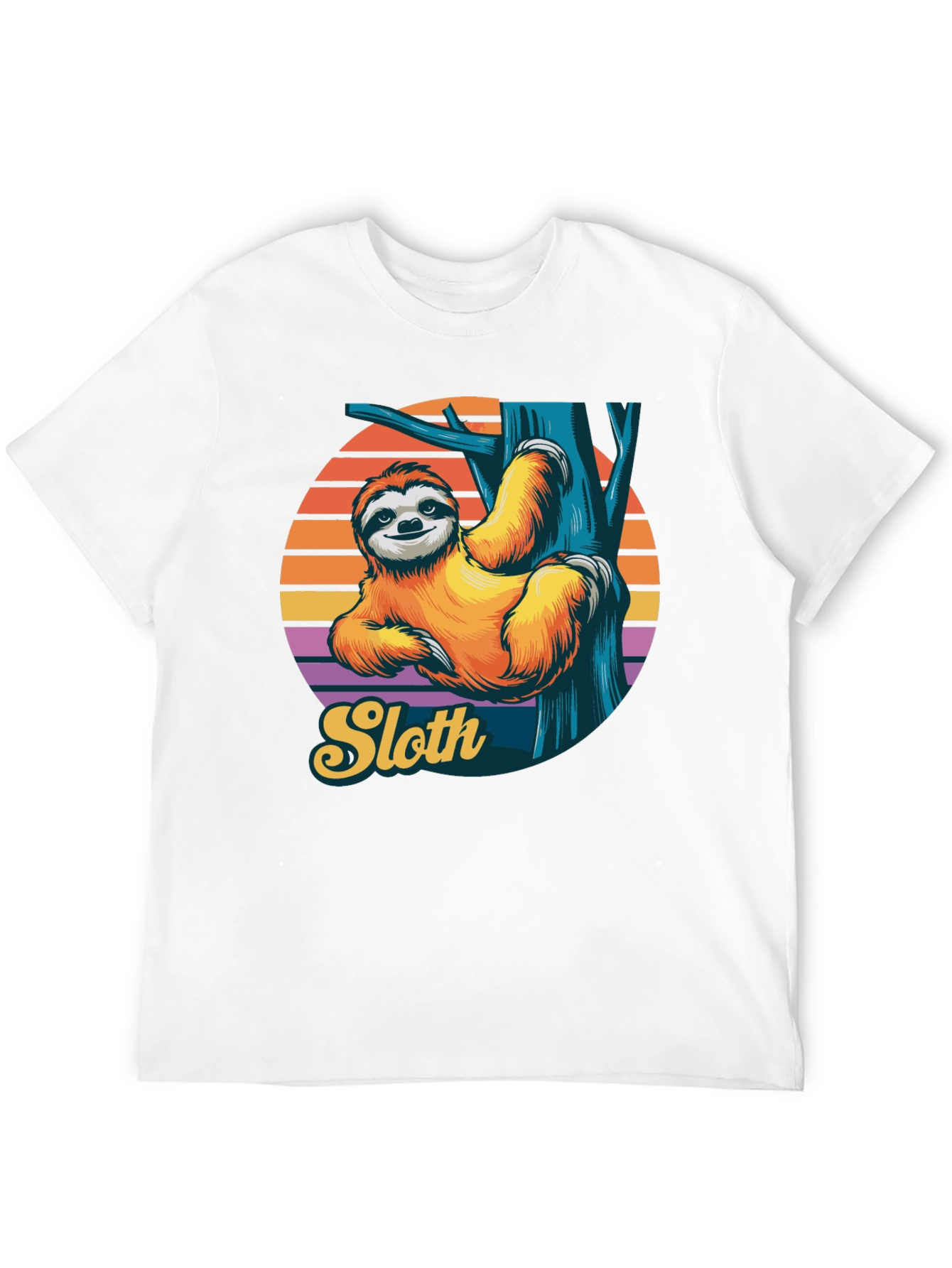 Sloth Graphic Tee - Relaxed Retro Style Shirt