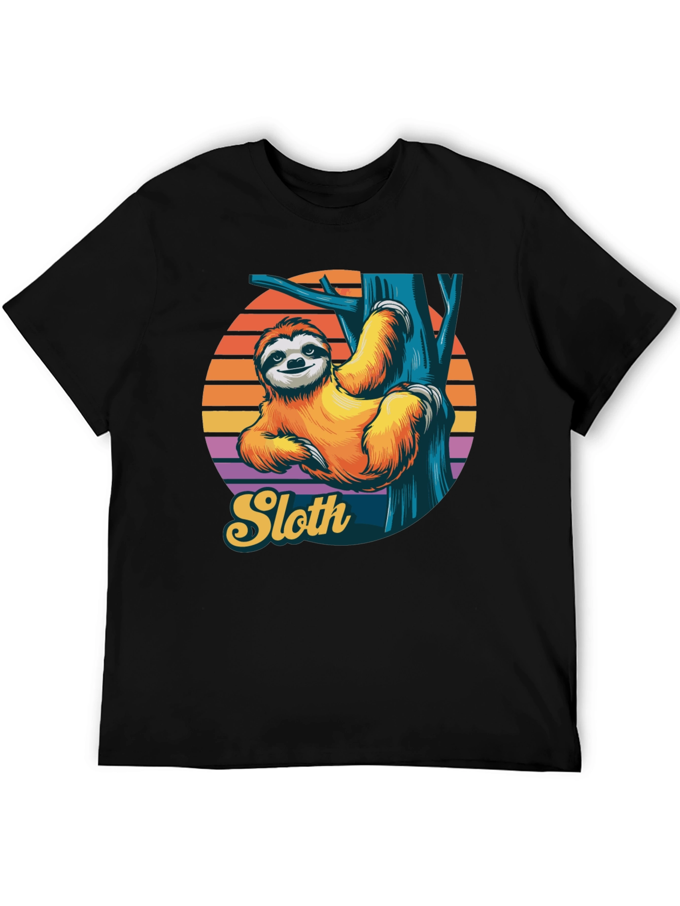 Sloth Graphic Tee - Relaxed Retro Style Shirt