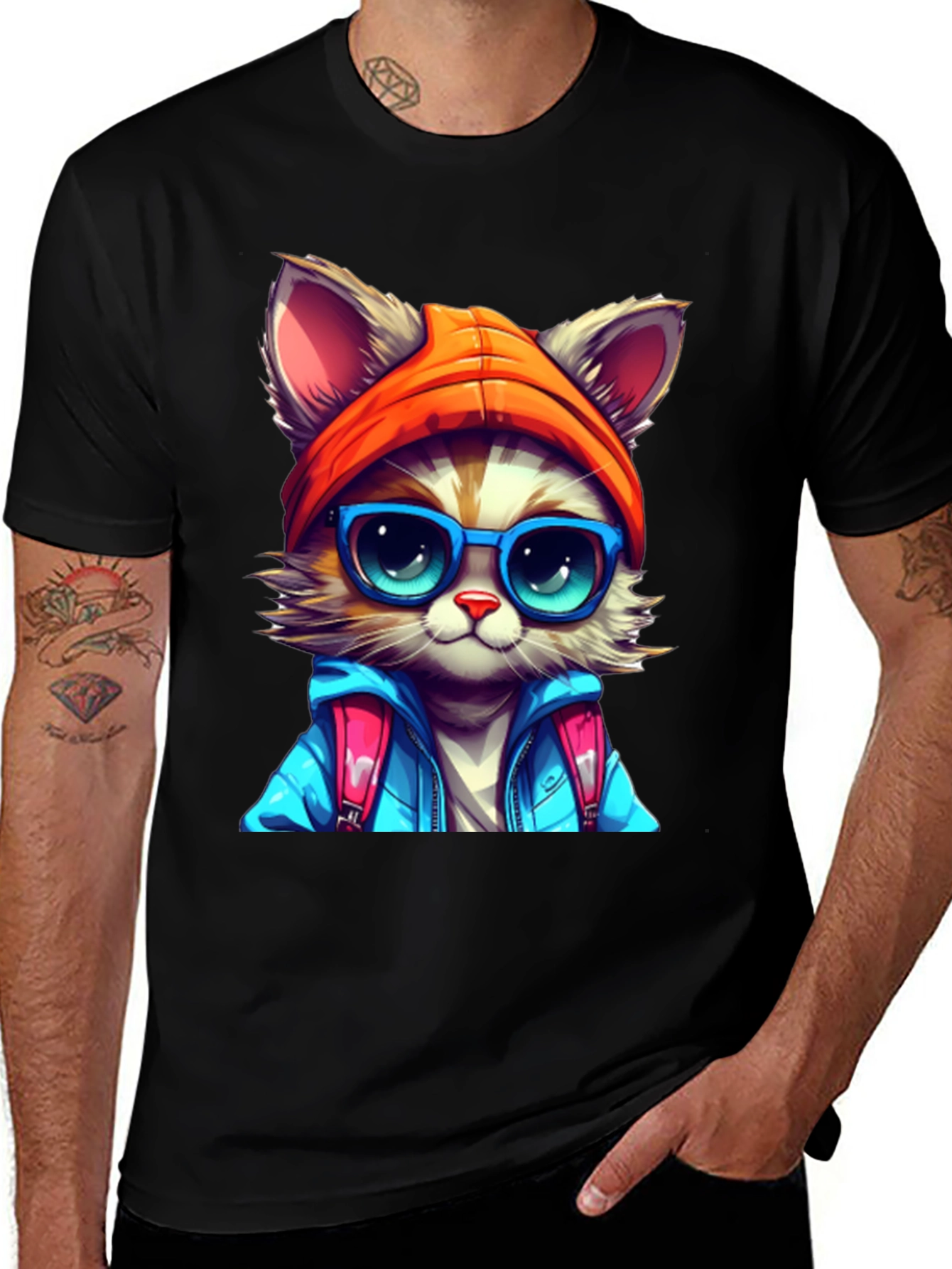Cool Cat T-Shirt: Urban Style Kitten Tee