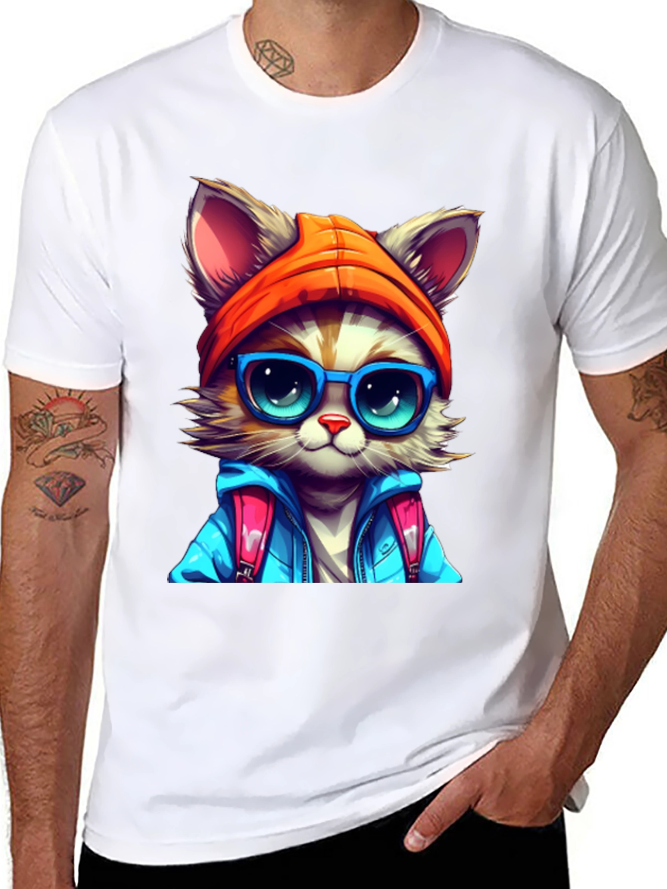 Cool Cat T-Shirt: Urban Style Kitten Tee