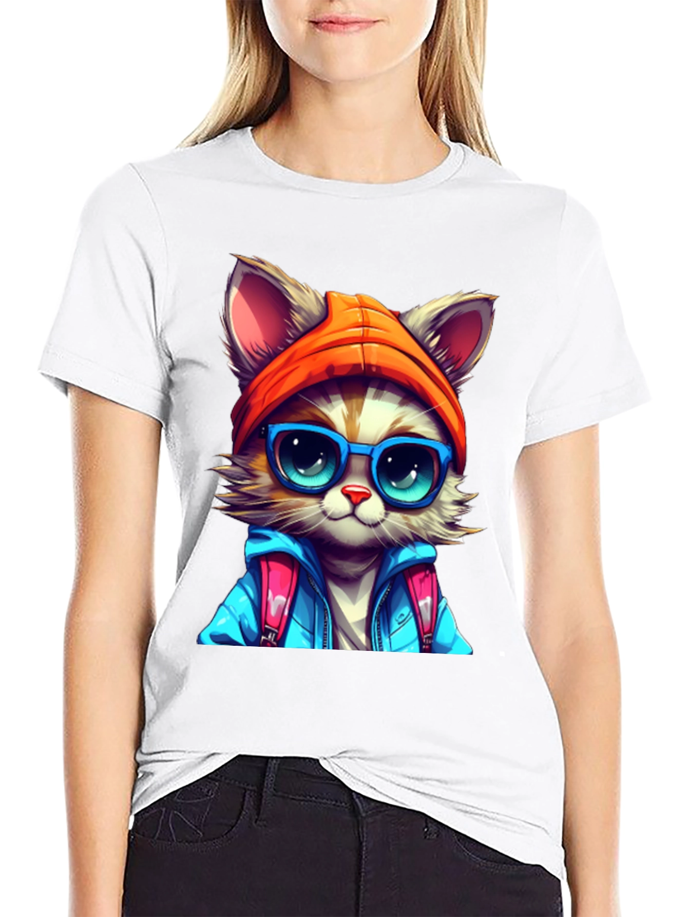 Cool Cat T-Shirt: Urban Style Kitten Tee