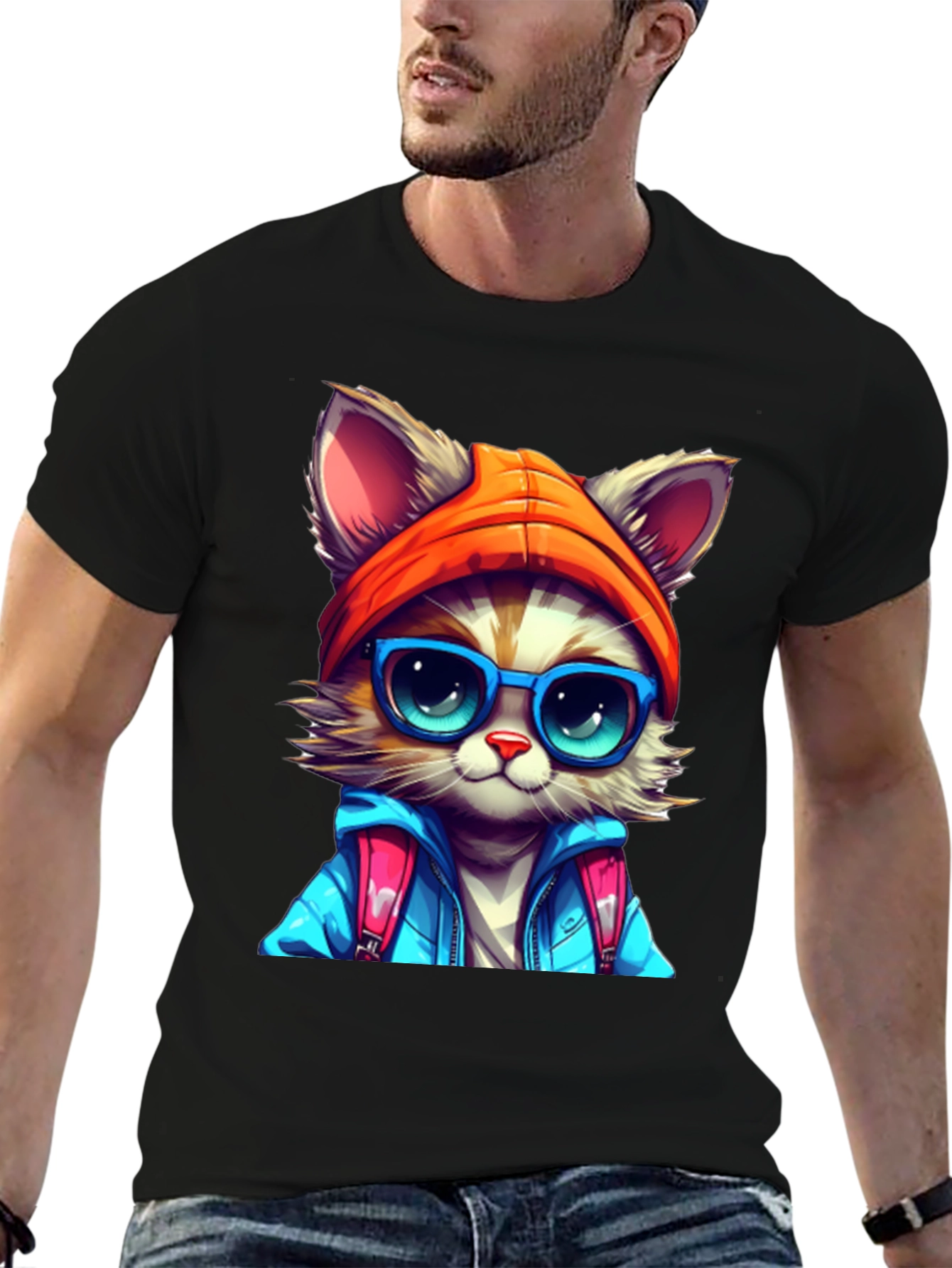 Cool Cat T-Shirt: Urban Style Kitten Tee