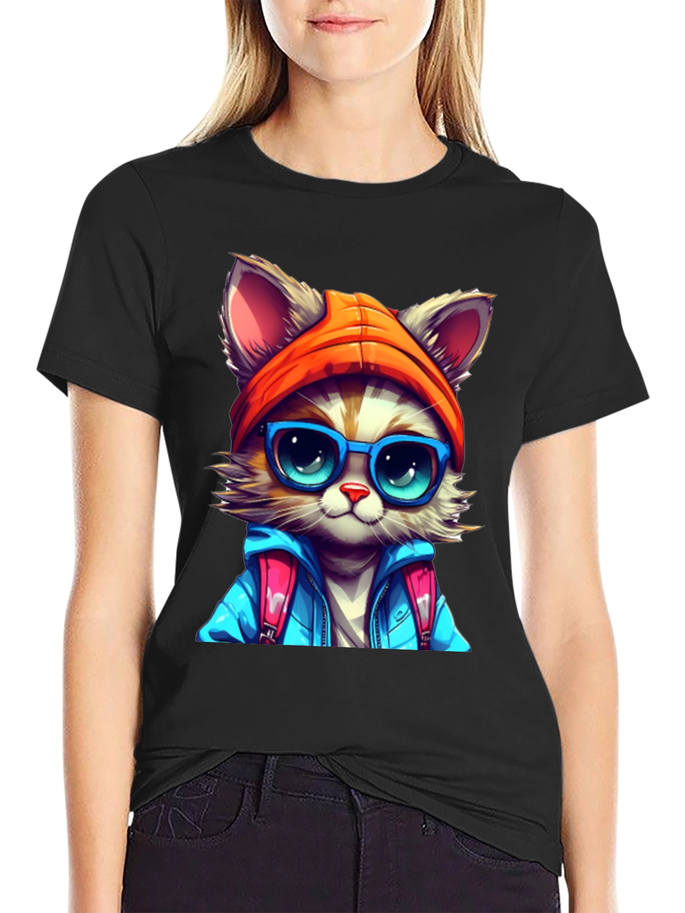 Cool Cat T-Shirt: Urban Style Kitten Tee