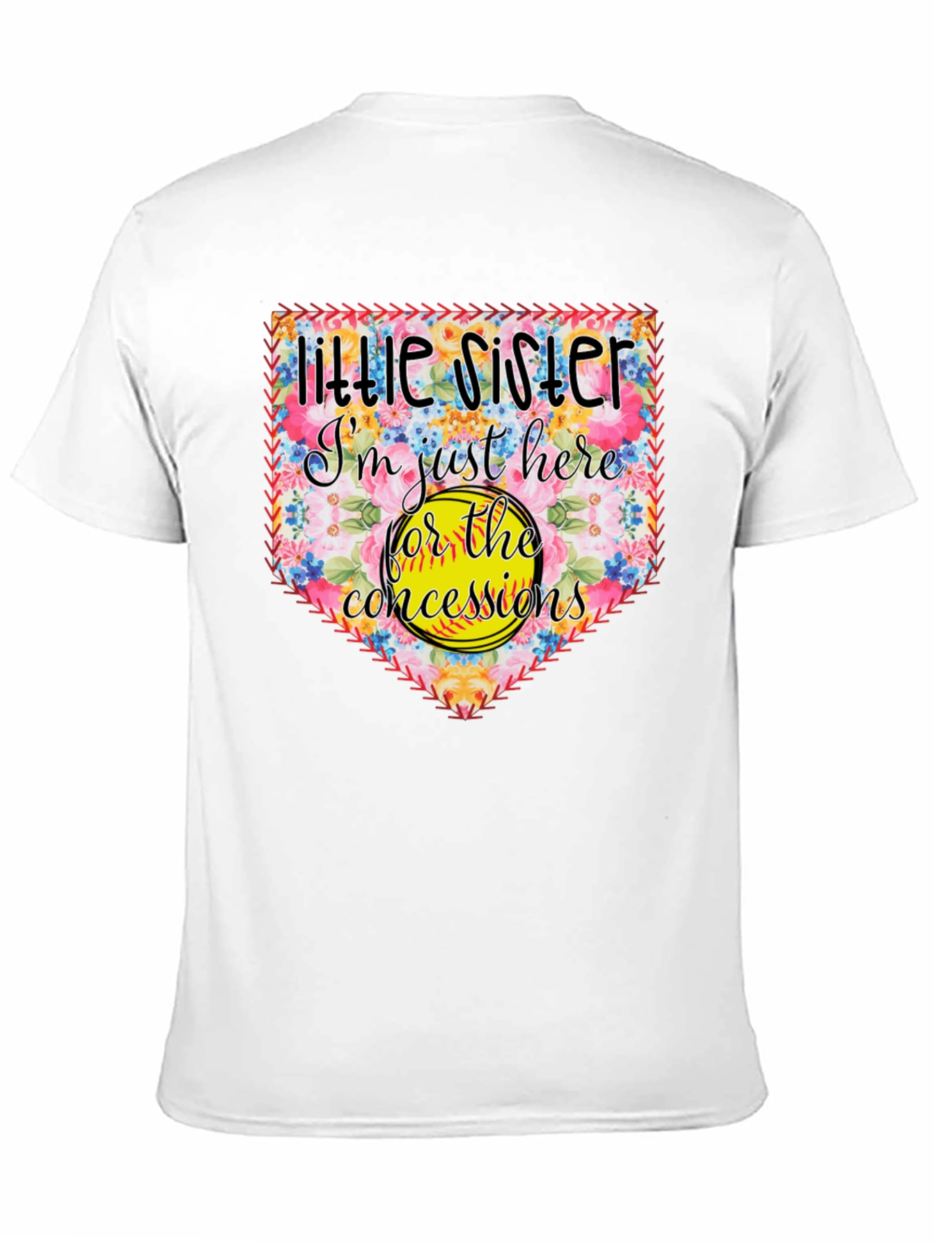 Little Sister Softball T-Shirt - Concessions Crew