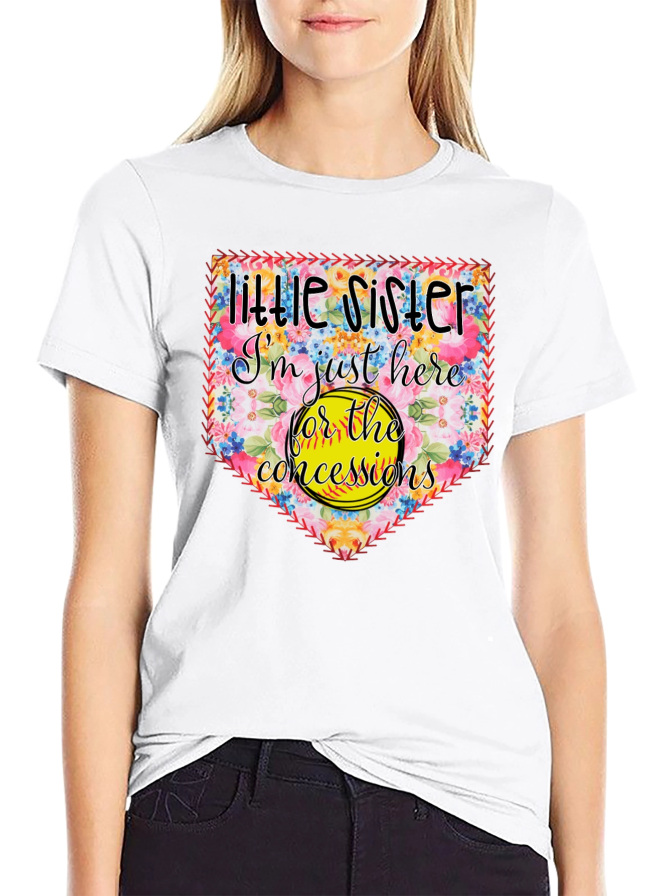 Little Sister Softball T-Shirt - Concessions Crew