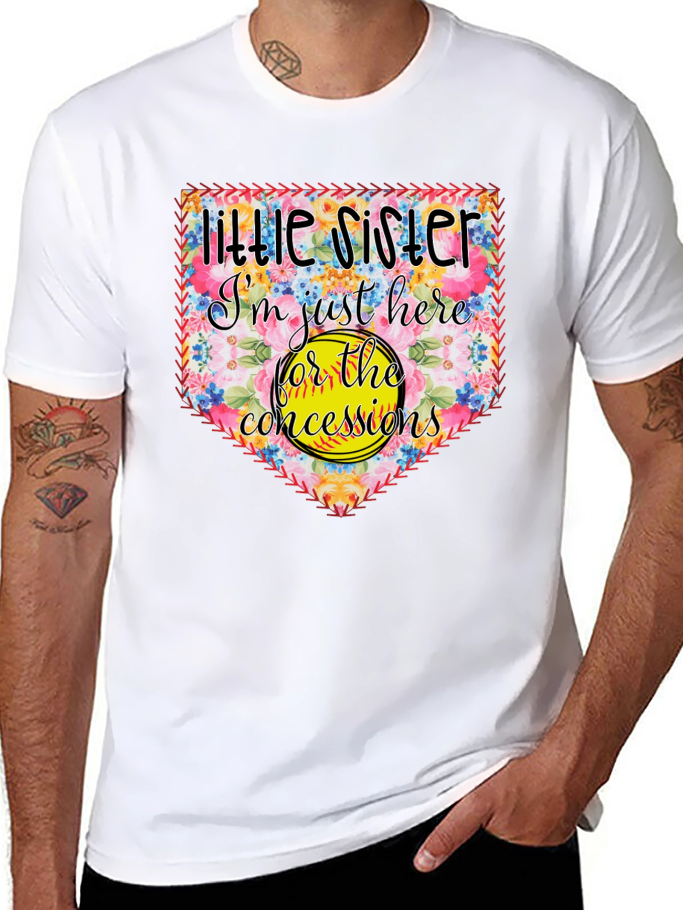 Little Sister Softball T-Shirt - Concessions Crew