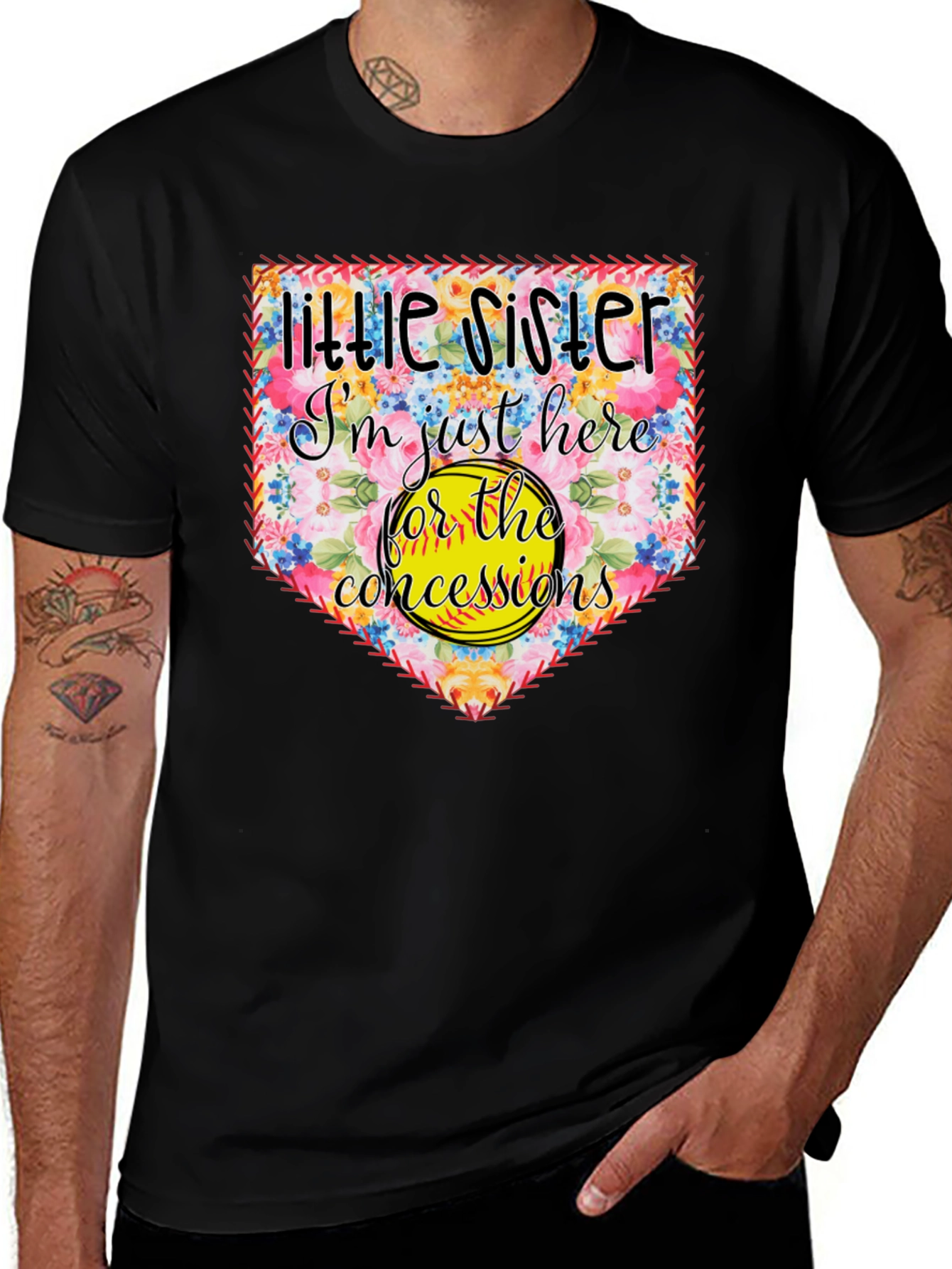 Little Sister Softball T-Shirt - Concessions Crew