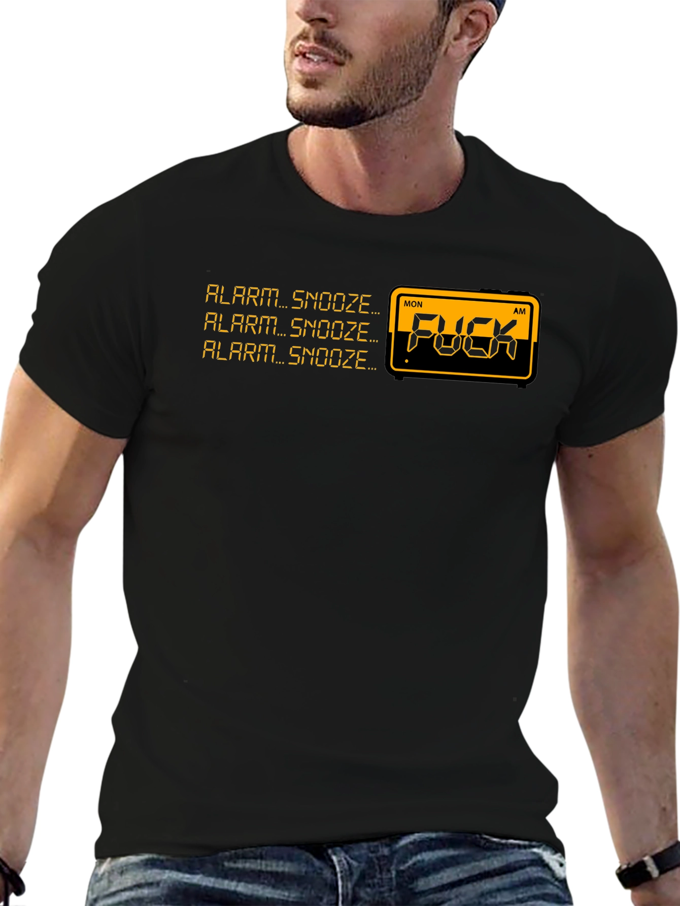 Alarm Snooze Graphic Tee - Funny Offensive T-Shirt