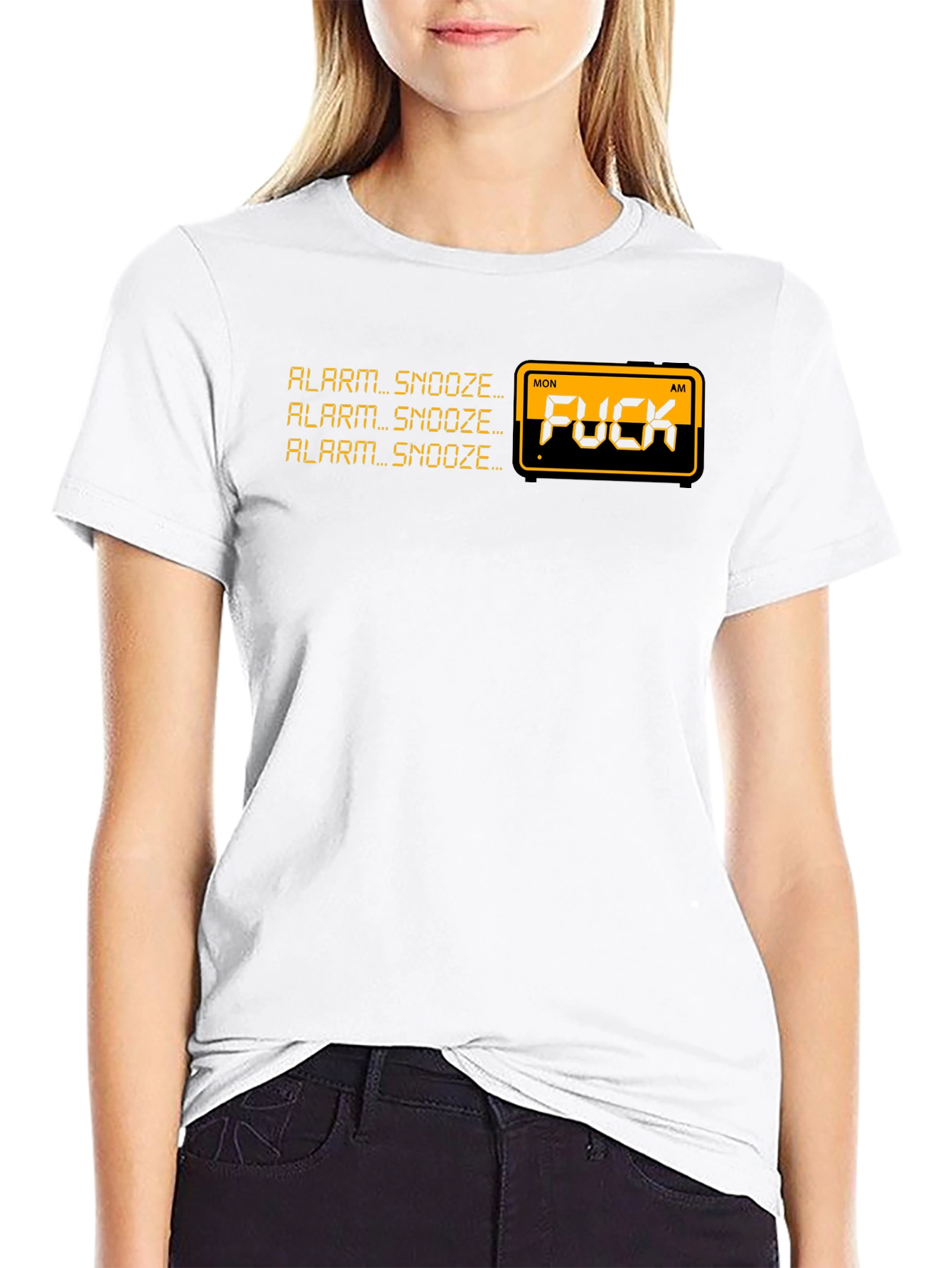 Alarm Snooze Graphic Tee - Funny Offensive T-Shirt
