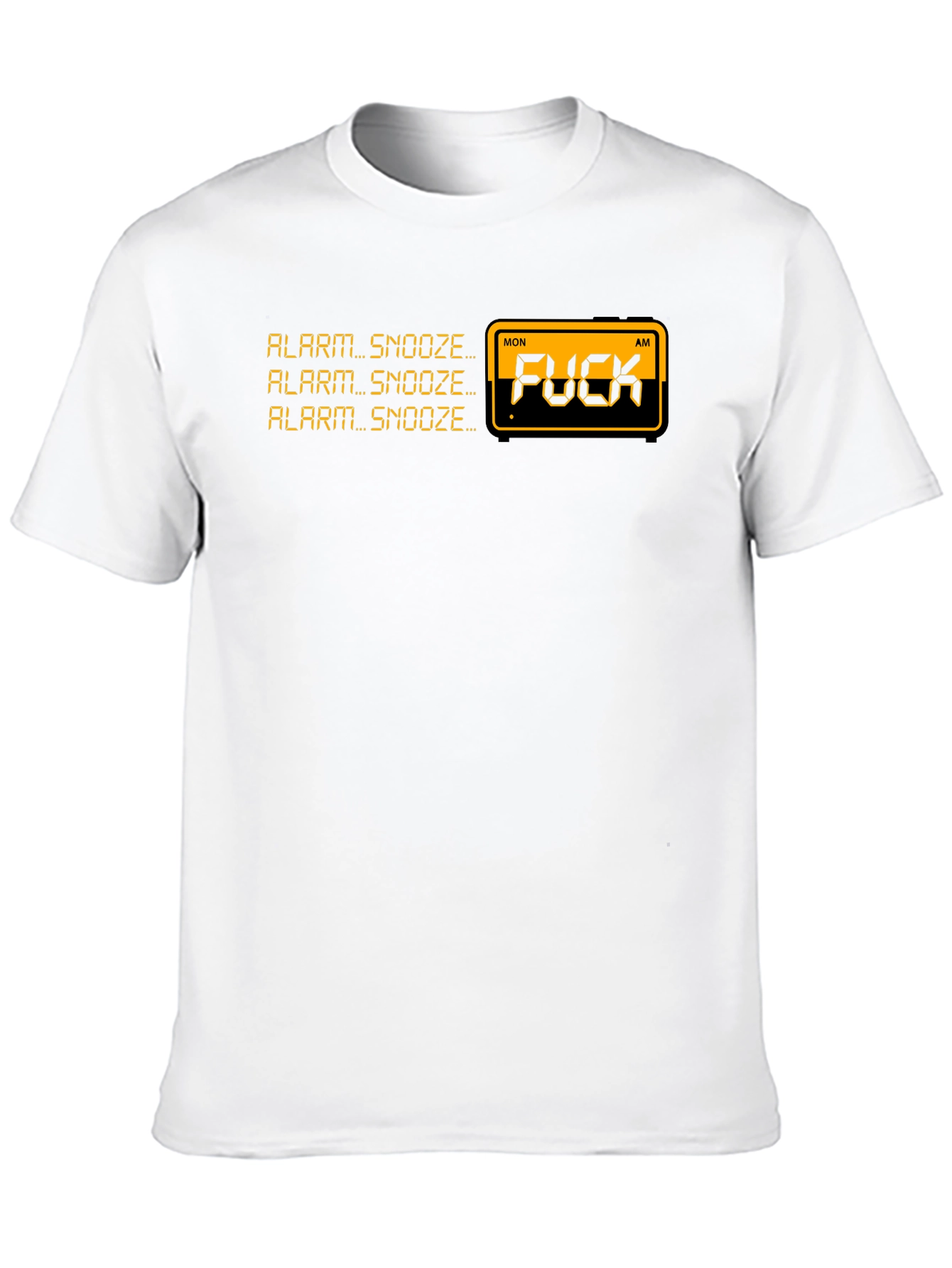 Alarm Snooze Graphic Tee - Funny Offensive T-Shirt