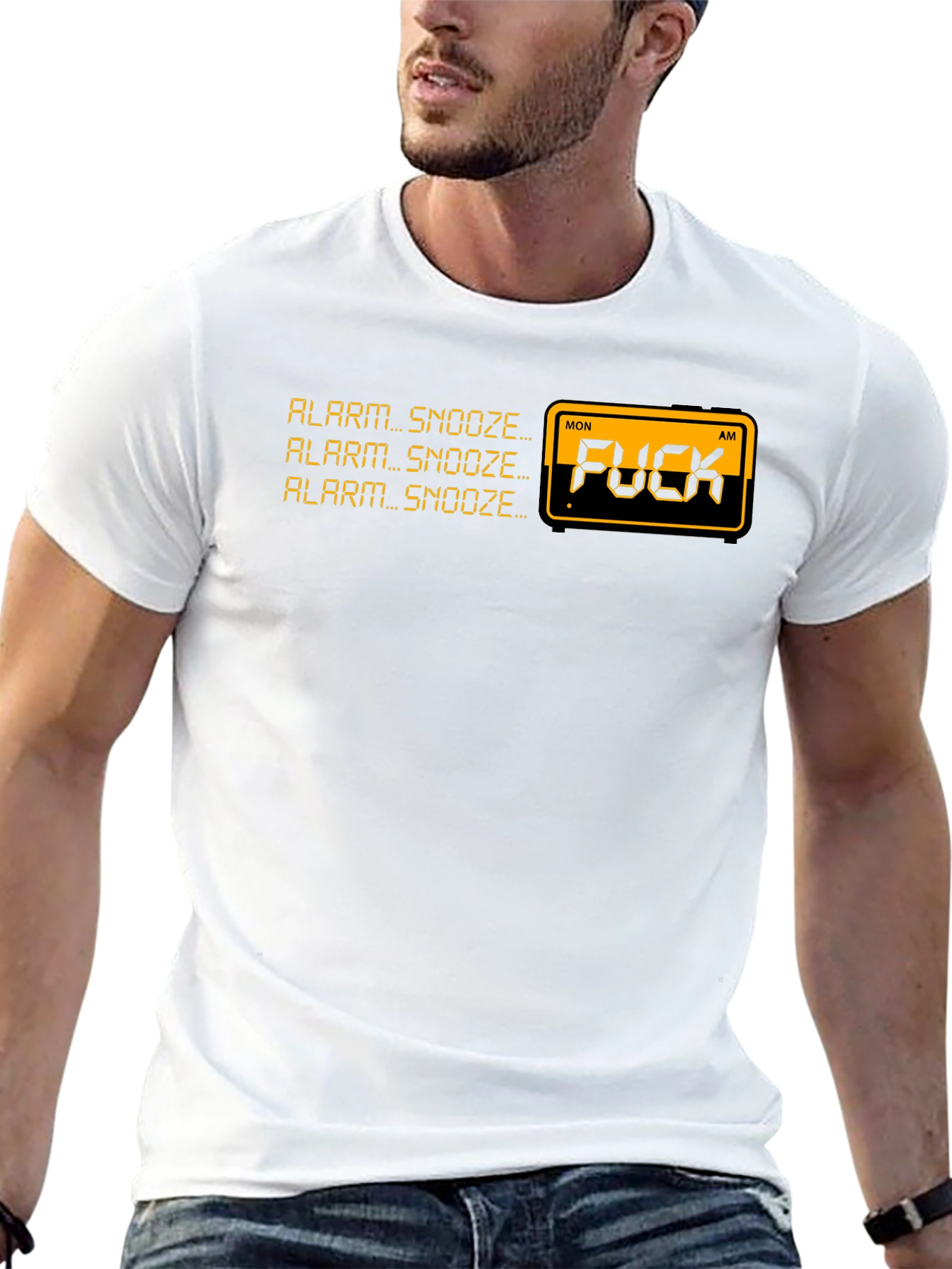 Alarm Snooze Graphic Tee - Funny Offensive T-Shirt