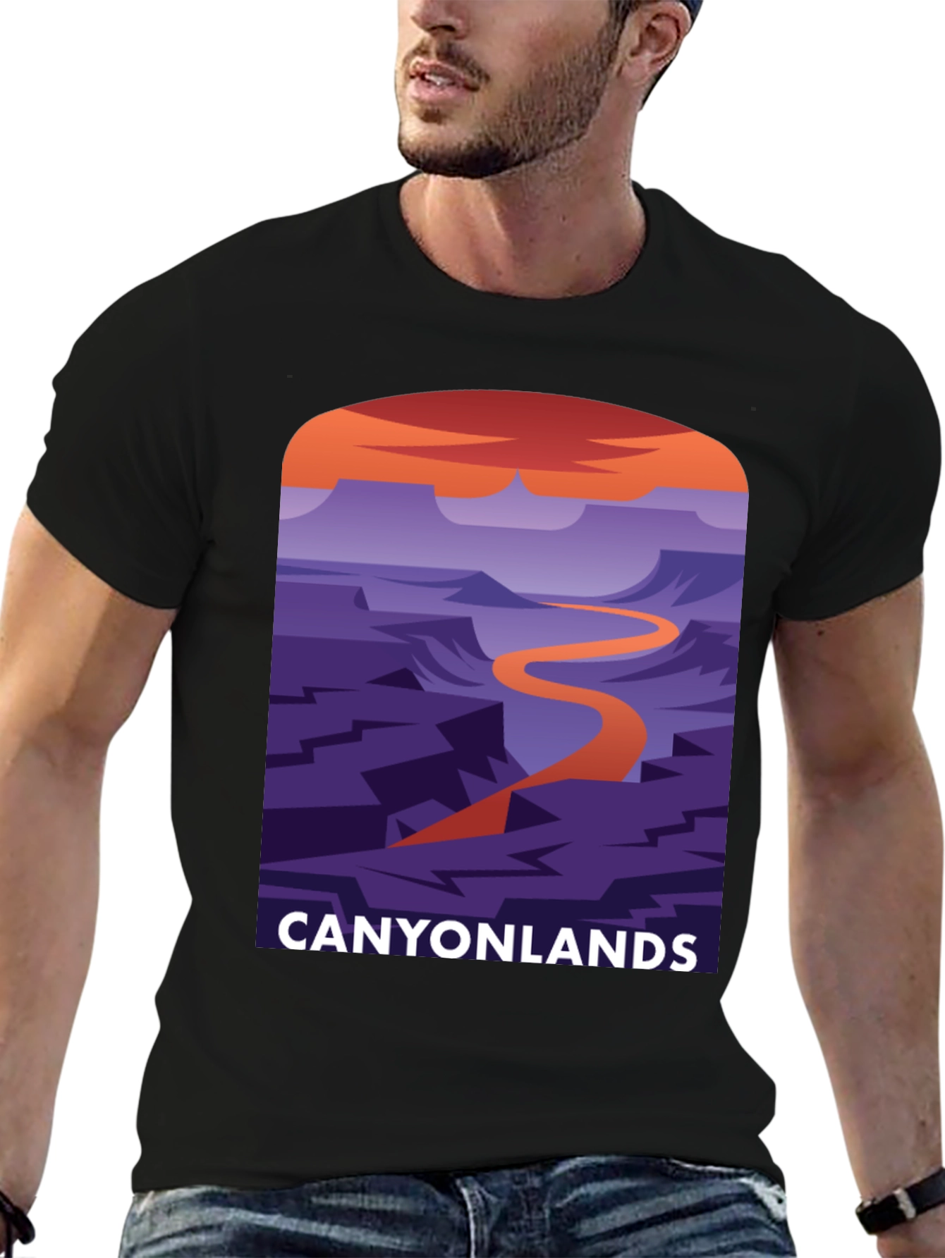 Canyonlands Graphic Tee - Black Cotton Blend