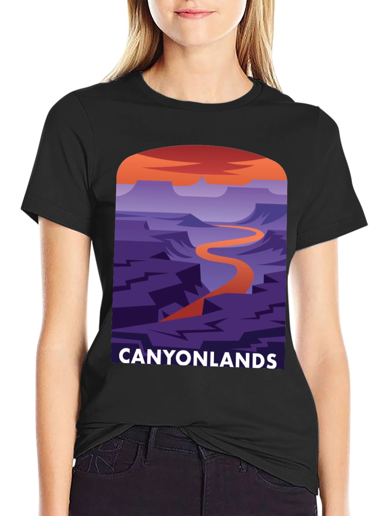 Canyonlands Graphic Tee - Black Cotton Blend